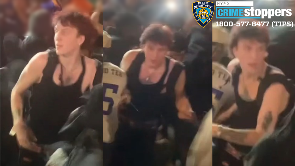 A man wearing a black tank-top is wanted for the Midtown brawl.