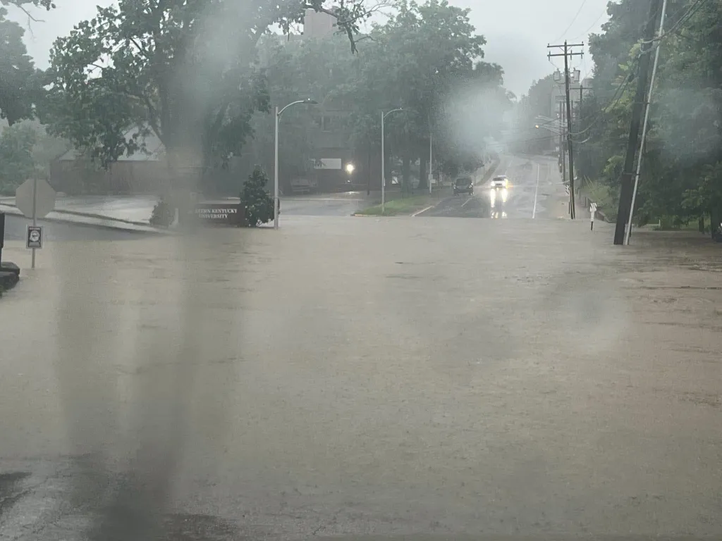 Beshear’s office said up to 7 inches of rain were expected in parts of his state through the late evening.