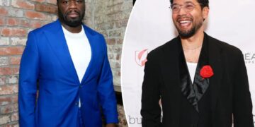 50 Cent pokes fun at Jussie Smollett’s return to the stage for Harlem Pride performance