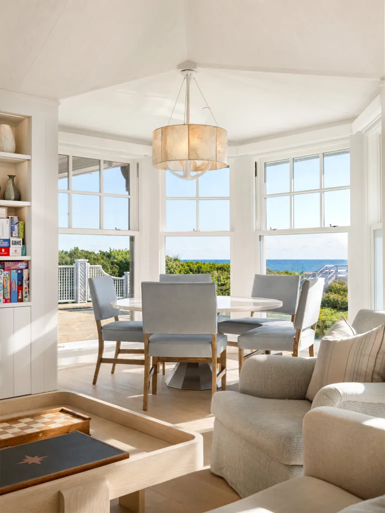 The home fills with light through large exposures.