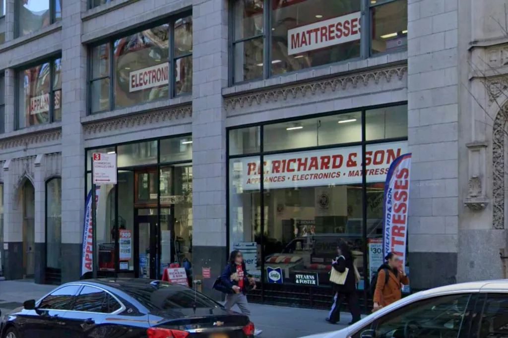 The exterior of a P.C. Richard & Son store in Manhattan.
