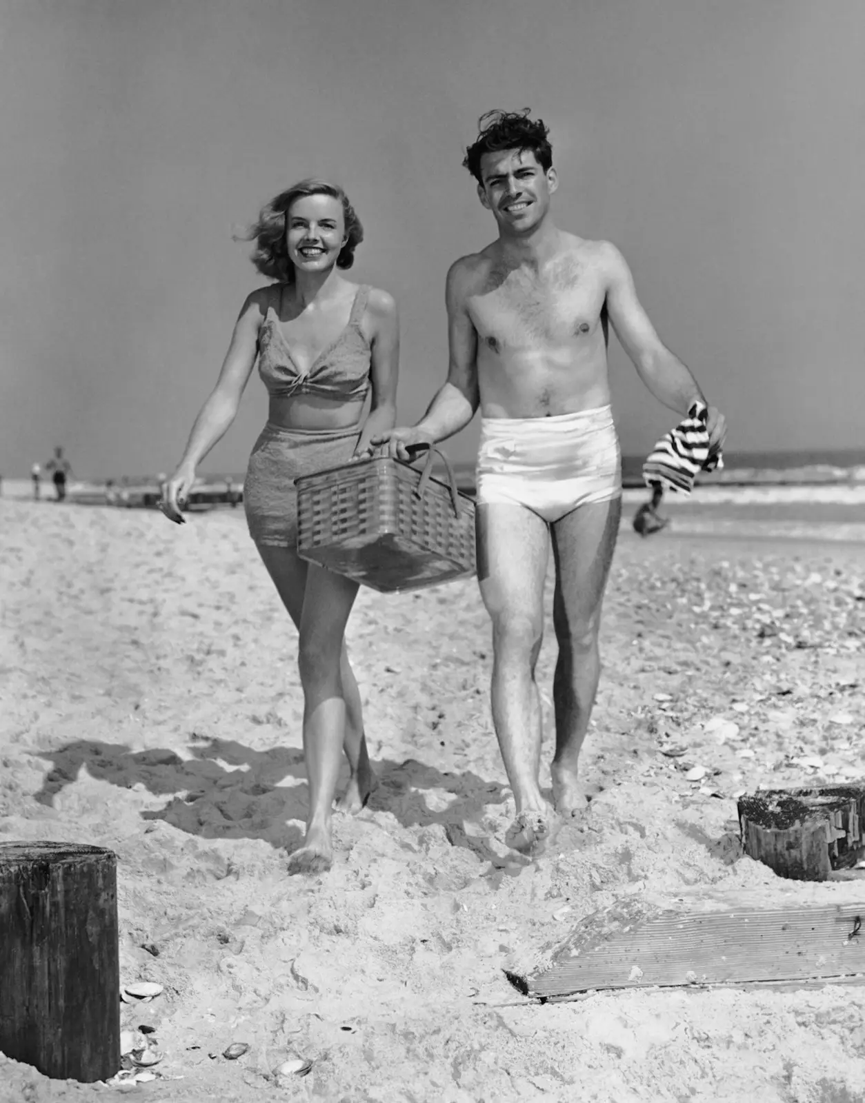 couple with picnic basket
