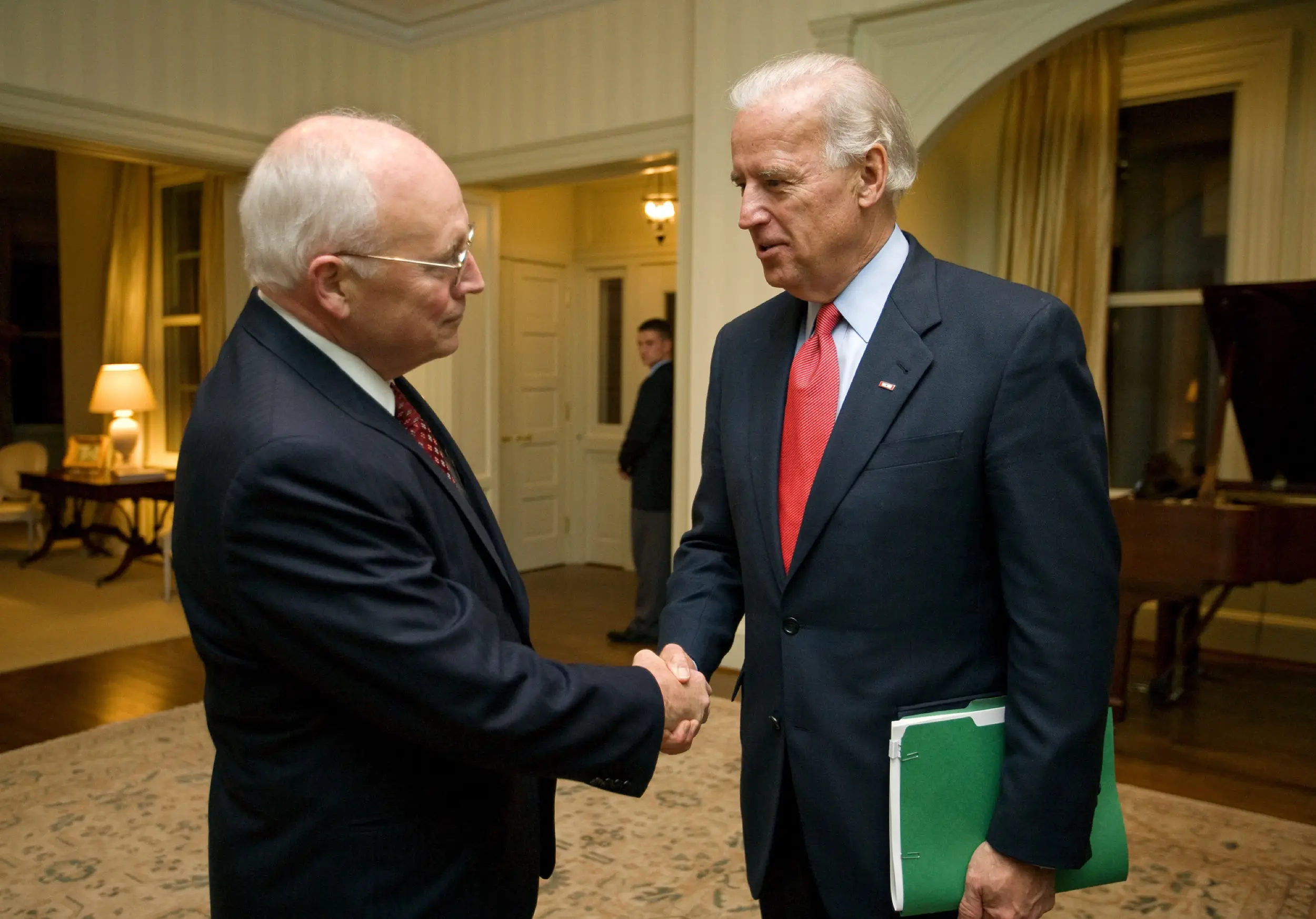 Cheney and Biden at Vice President's Residence