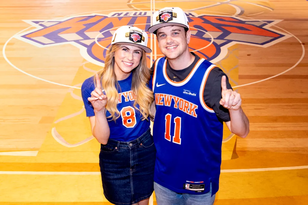 Danielle Kuchinskas amd Alex Frawley outside MSG.