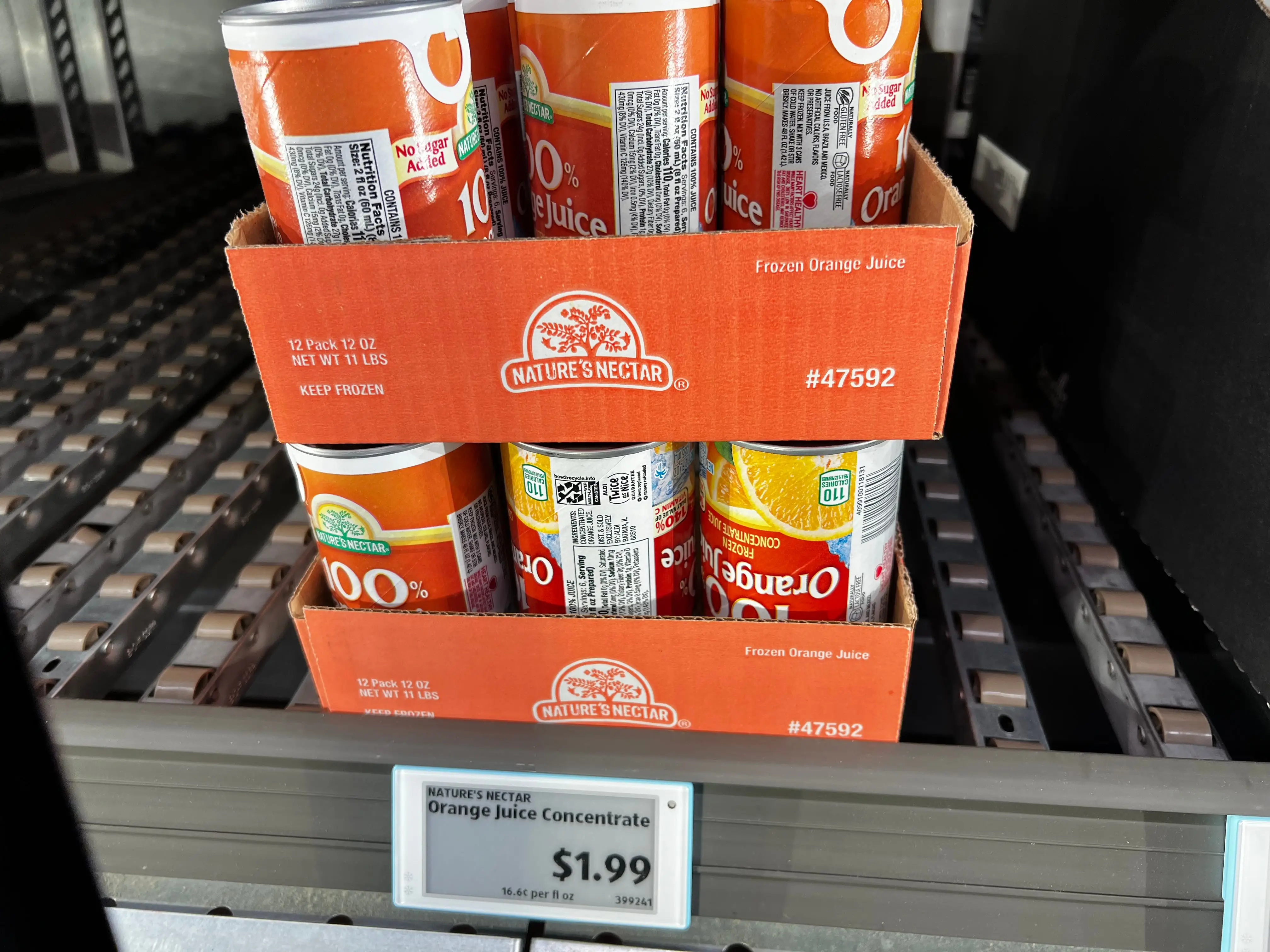 Nature's Nectar frozen orange-juice concentrate