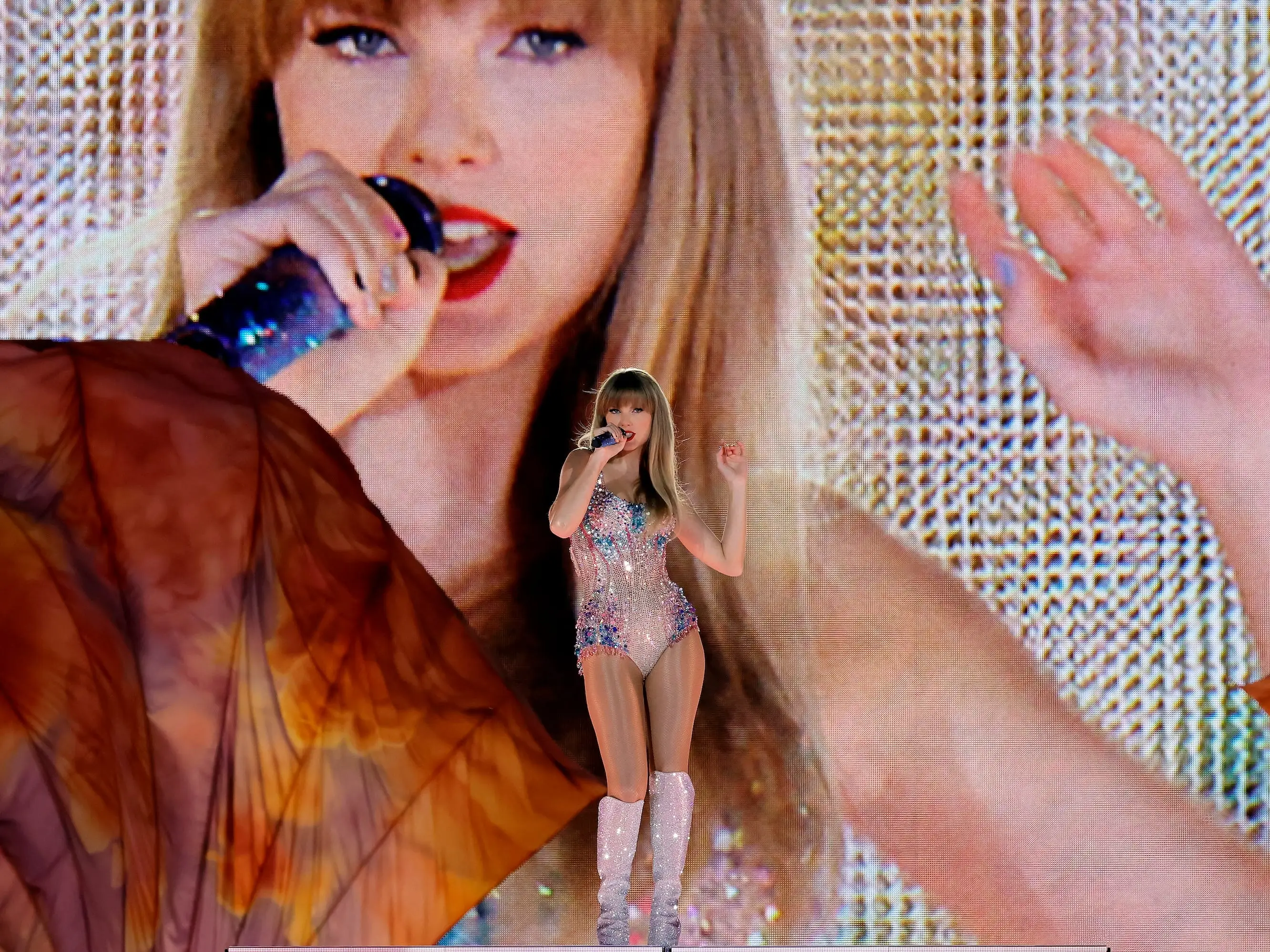 Taylor Swift performs onstage for the opening night of