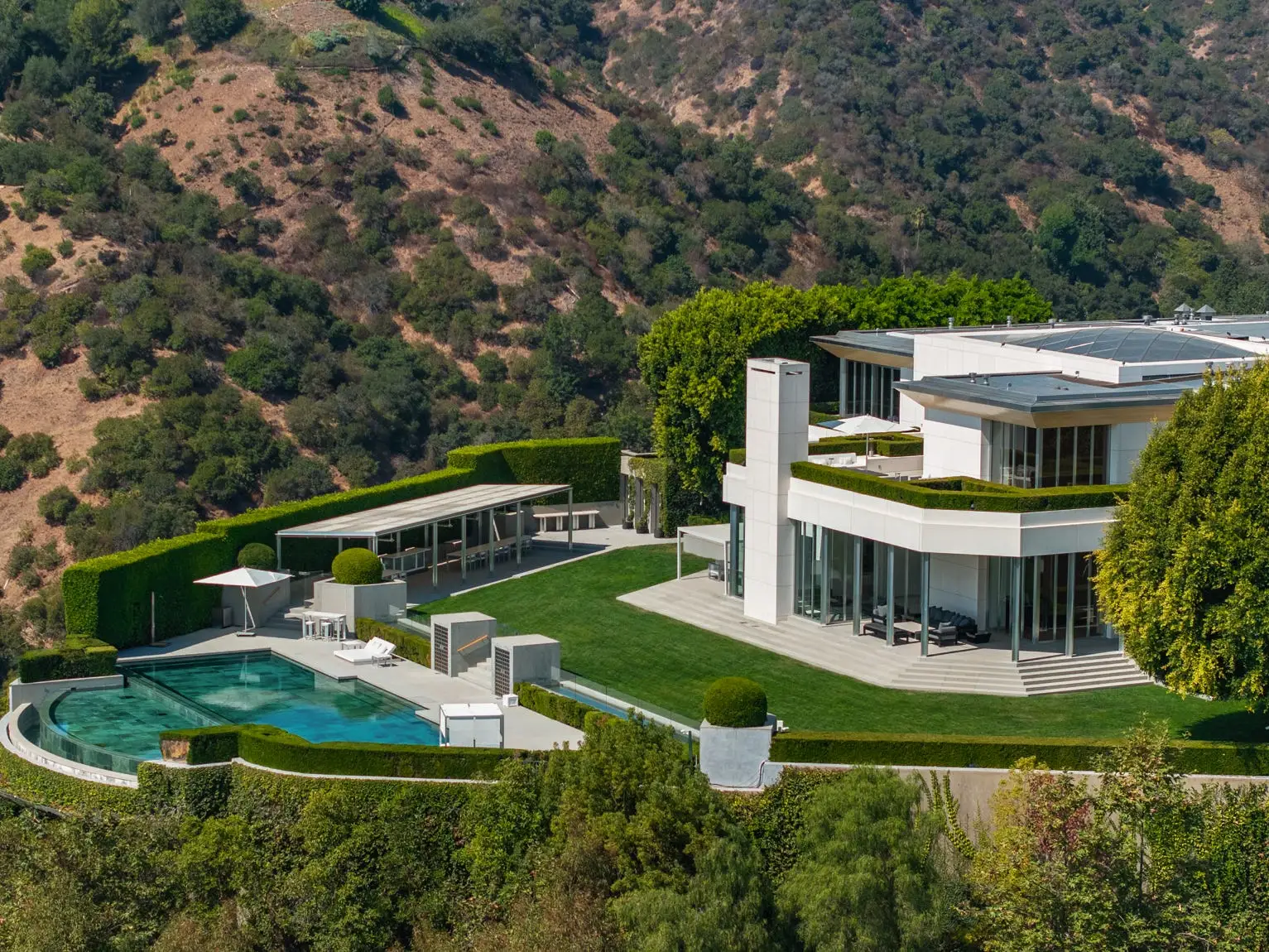 aerial view of pritzker estate