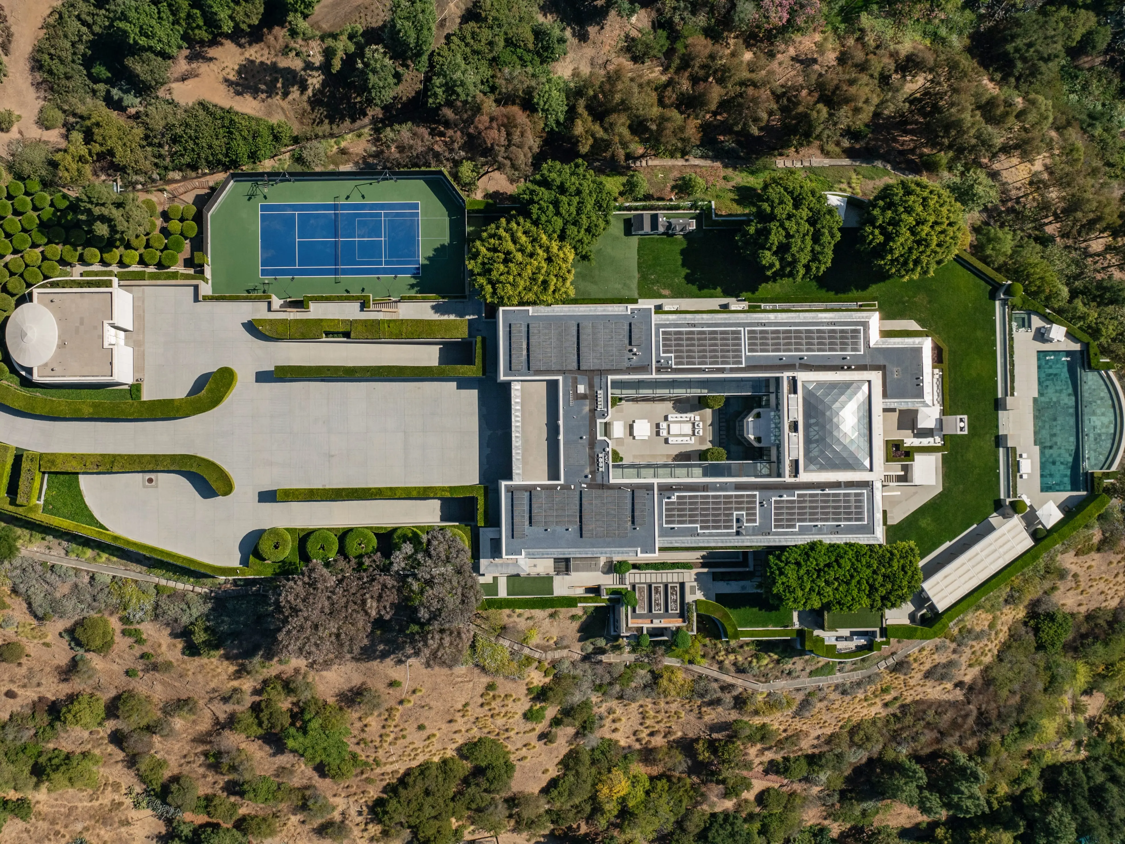 aerial view of pritzker estate