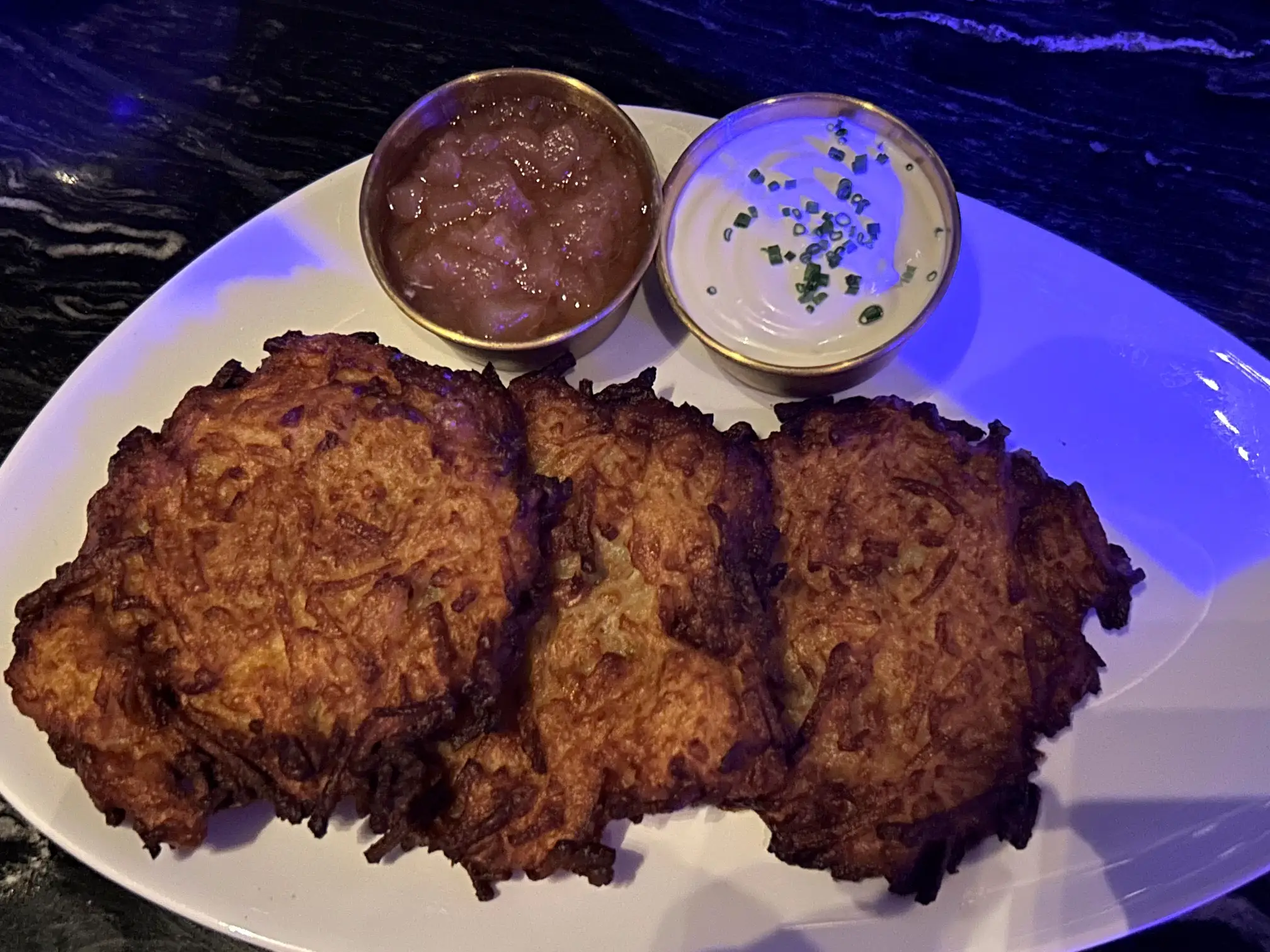 The latkes at Papi Steak
