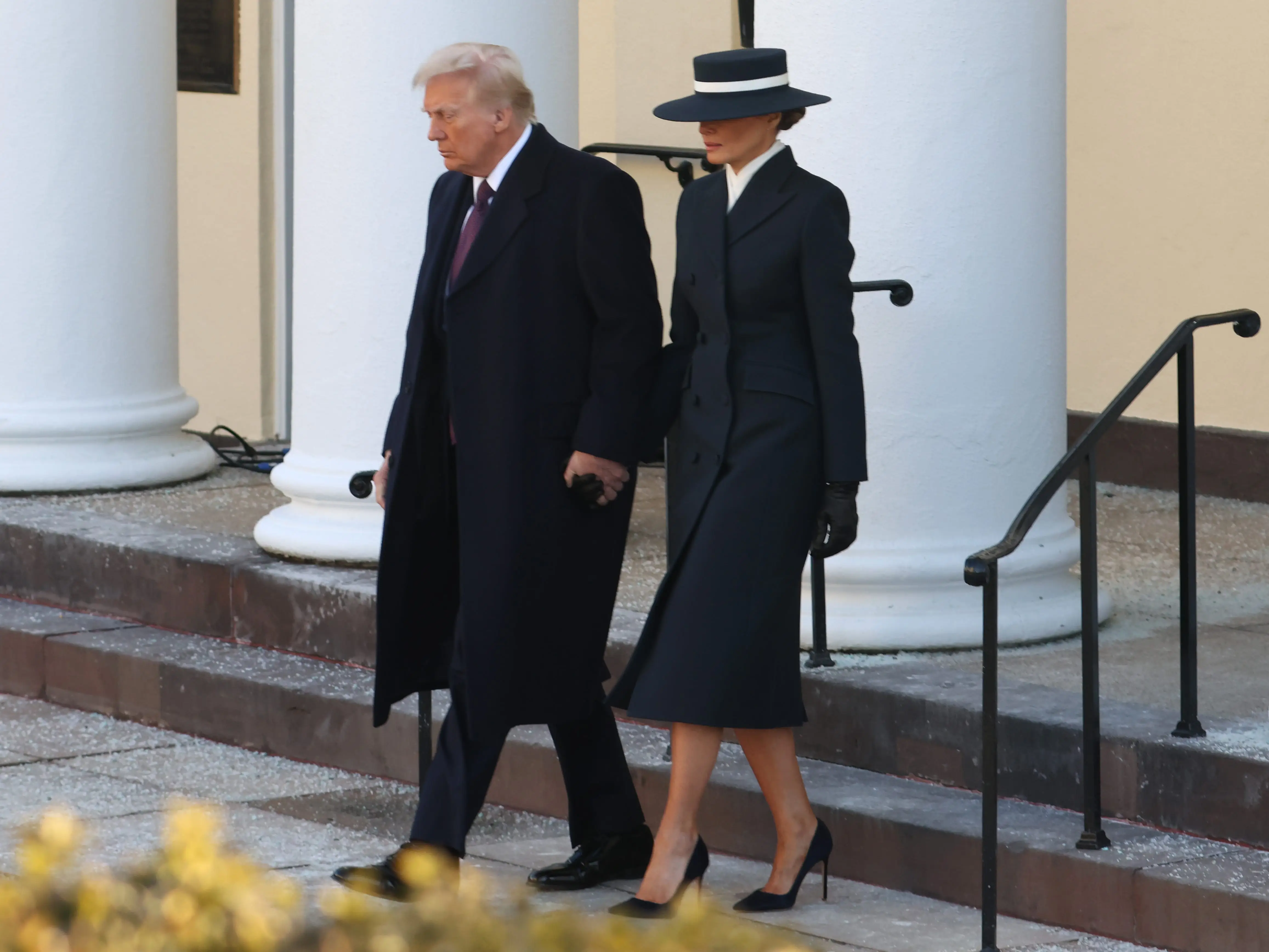 Melania Trump and Donald Trump on Inauguration Day 2025.