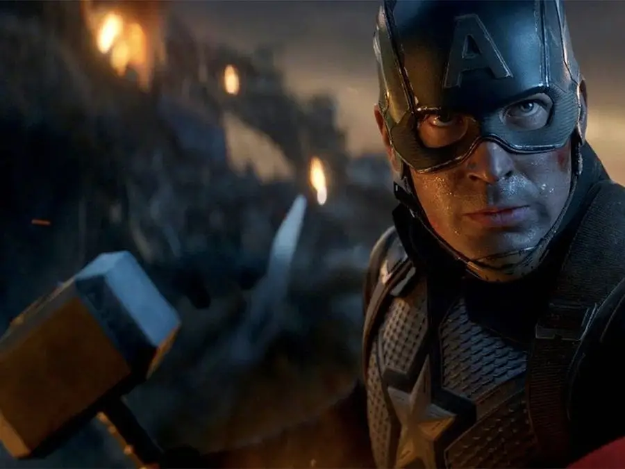 chris evans as captain america in avengers endgame