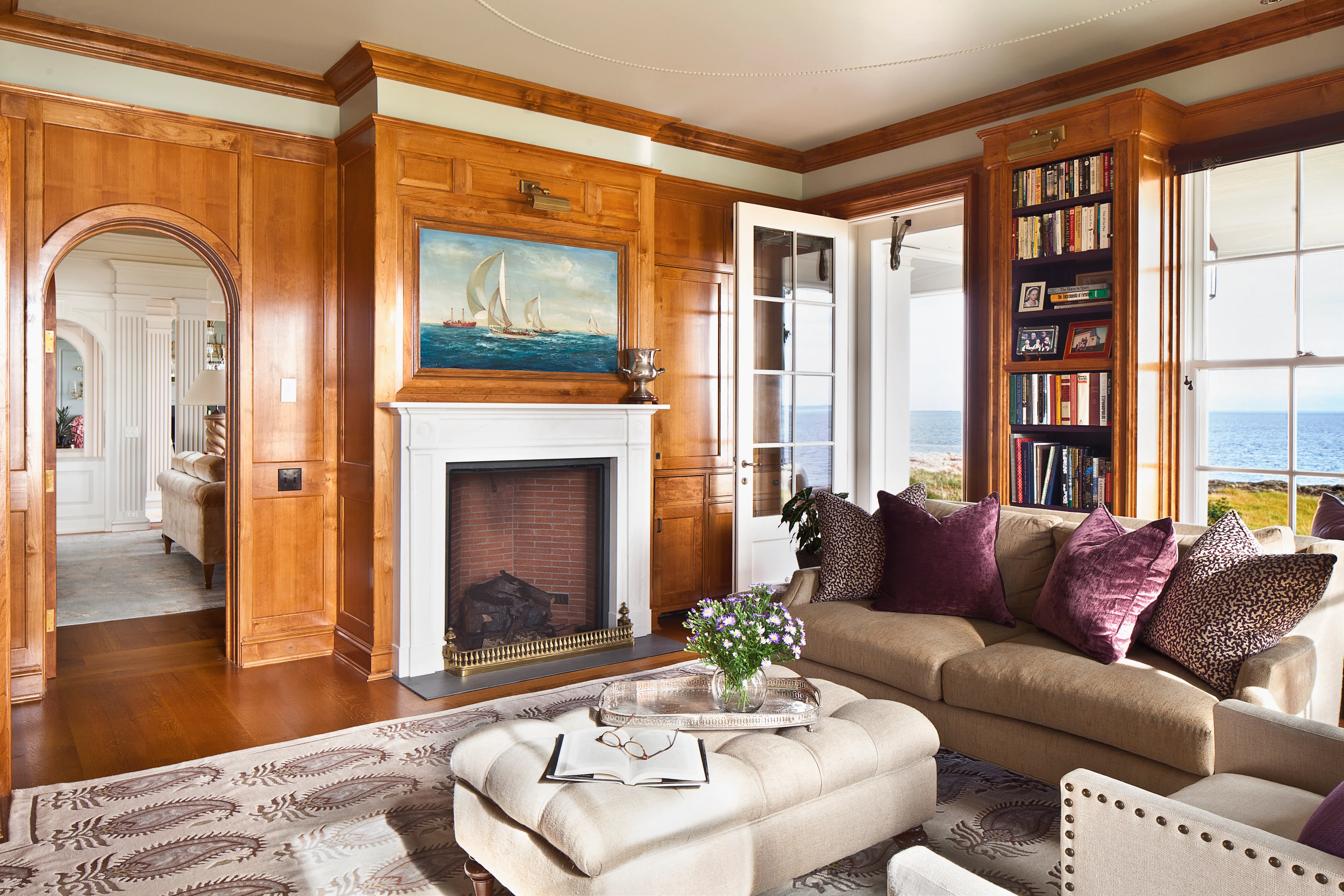 A library inside a home.
