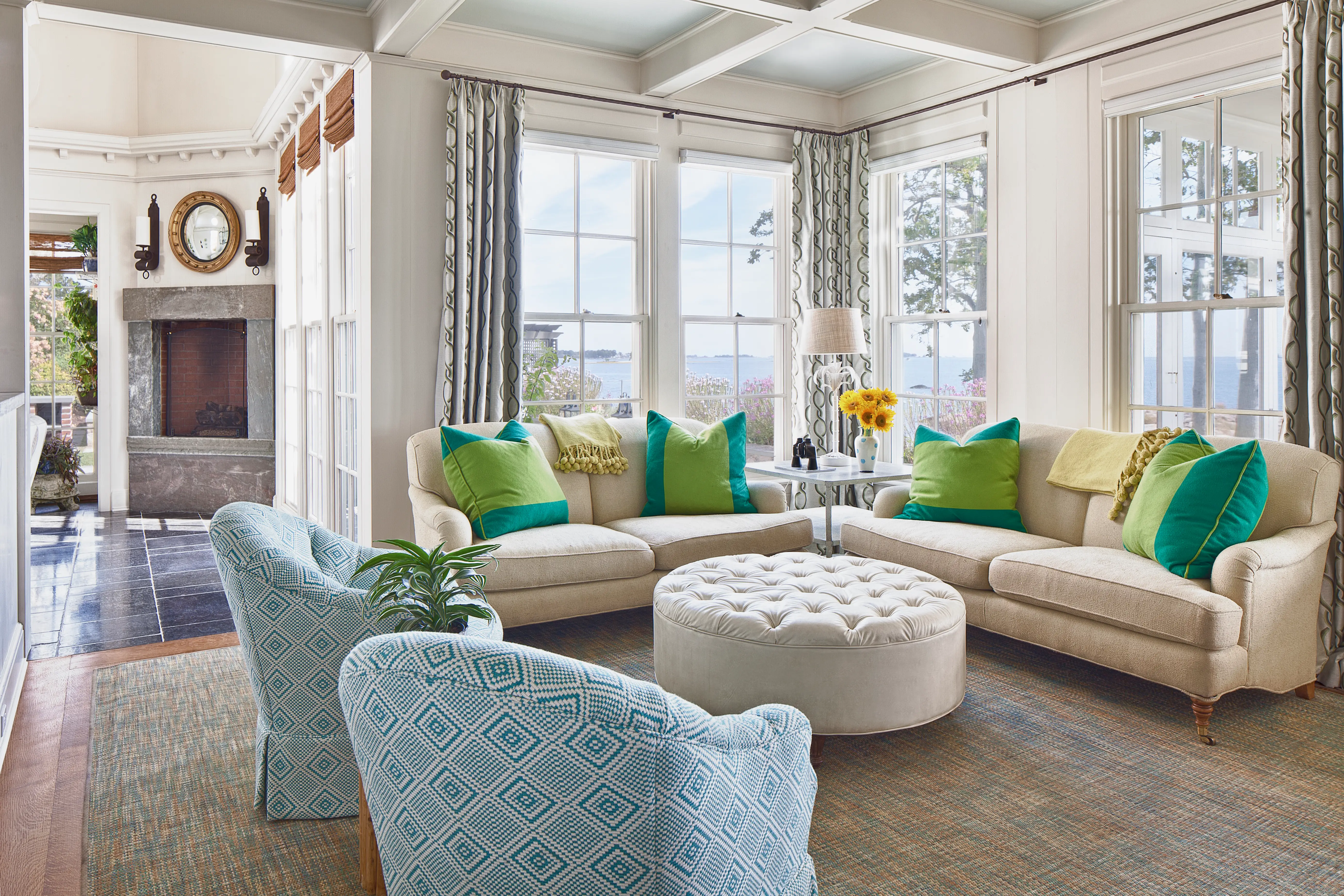 A family room inside a home.