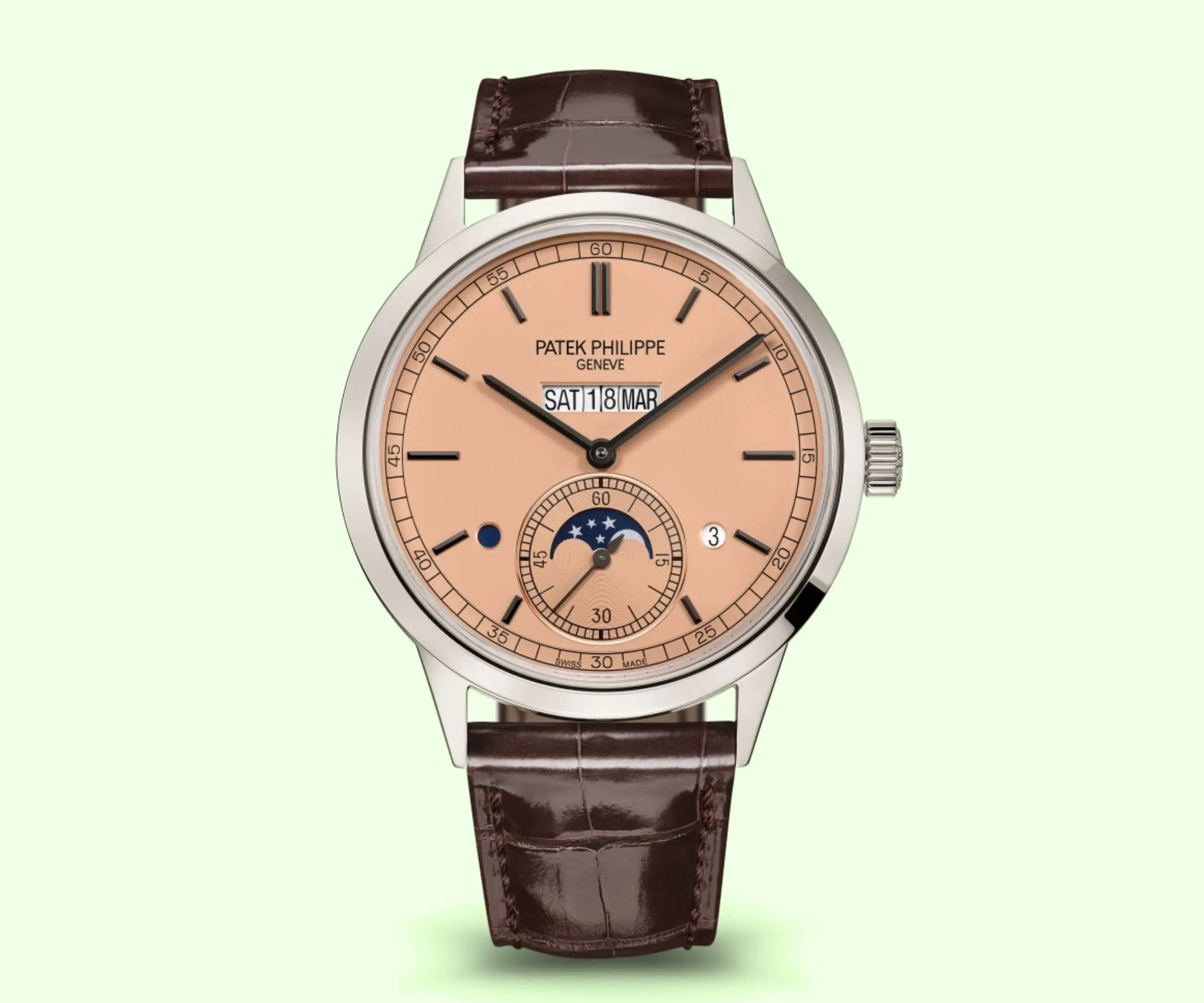 The Grand Complications In-Line Perpetual Calendar watch from Patek Philippe.
