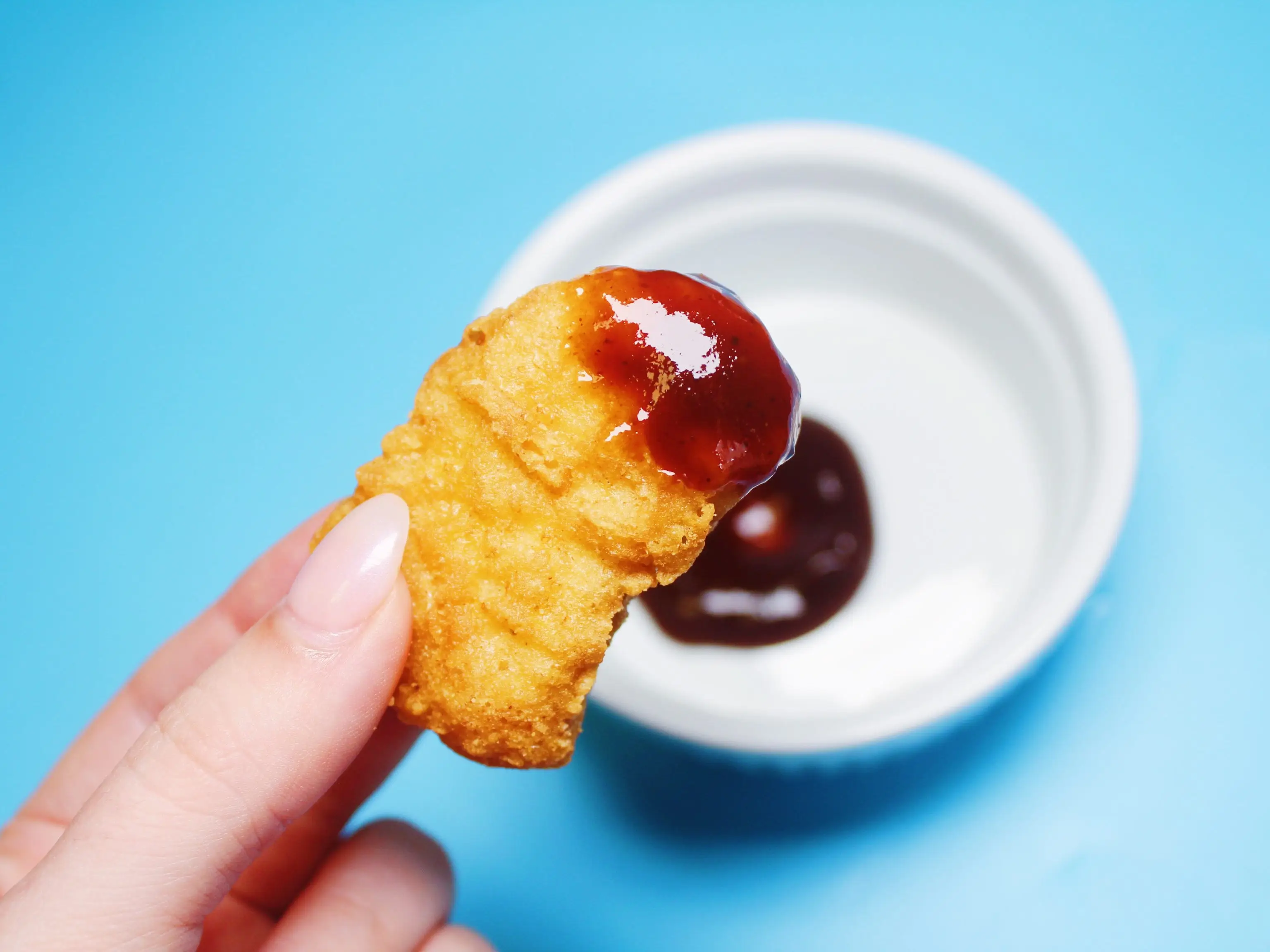 masterpiece barbecue sauce and chicken nugget