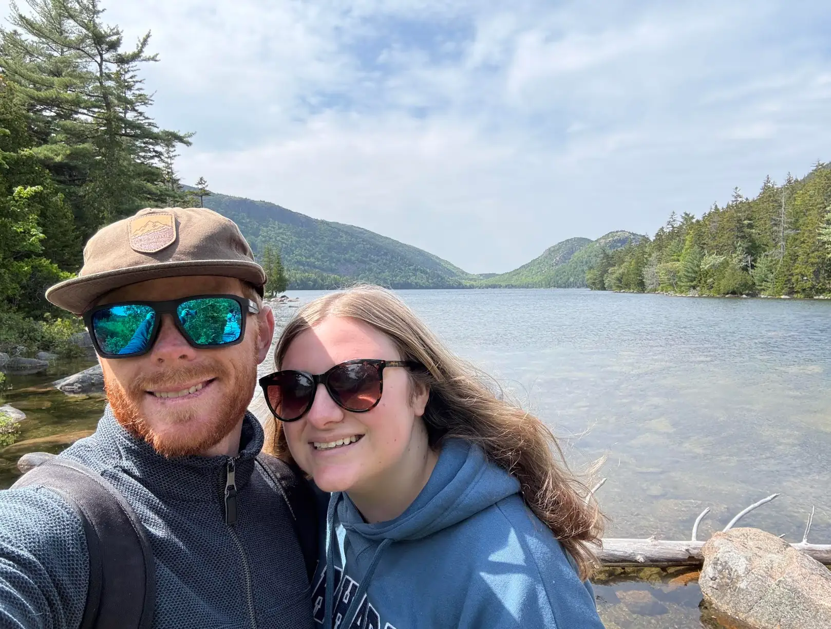 The writer and her boyfriend at Acadia National Park in Maine.