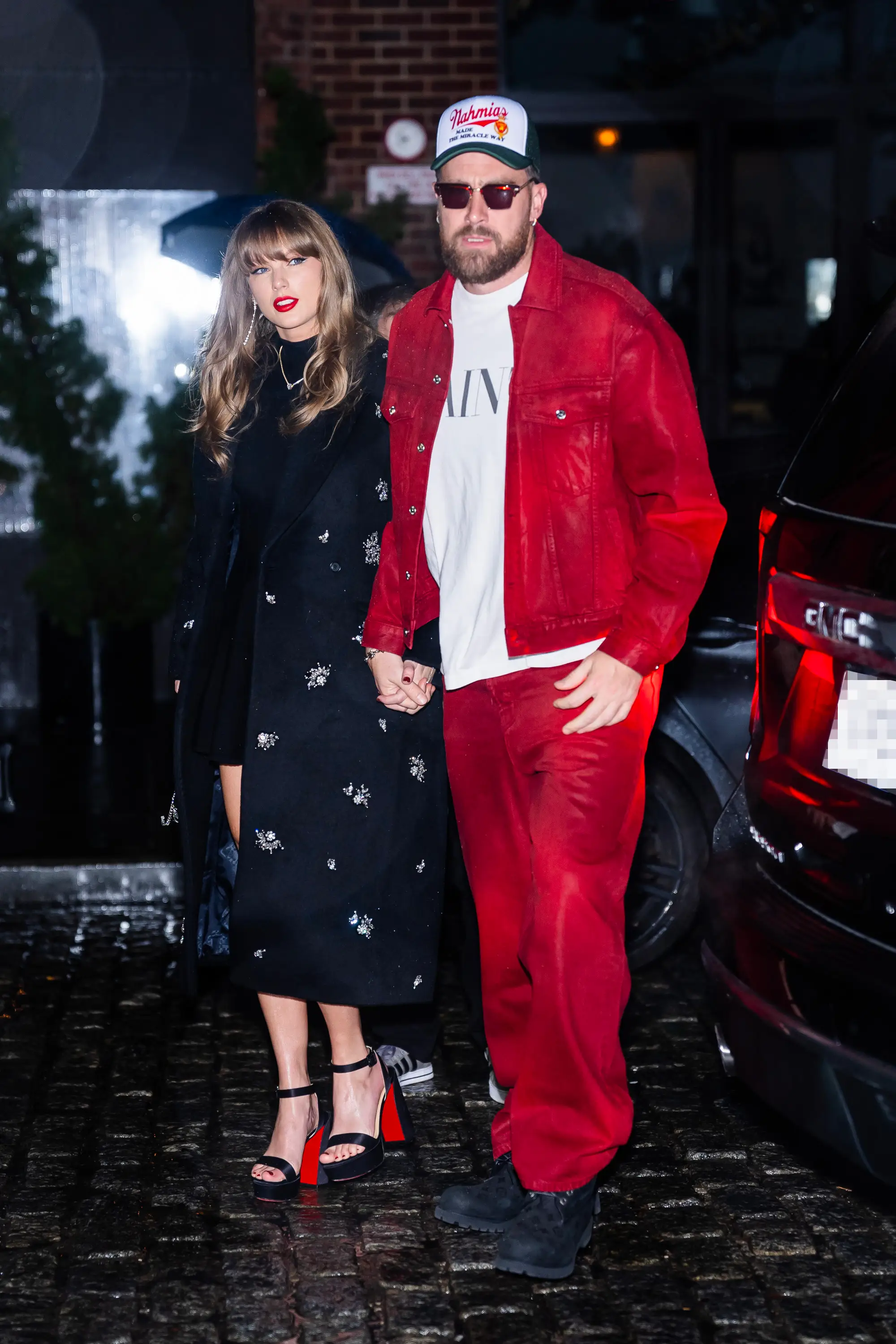 Taylor Swift and Travis Kelce dined in New York City's Meatpacking District on December 28, 2024.
