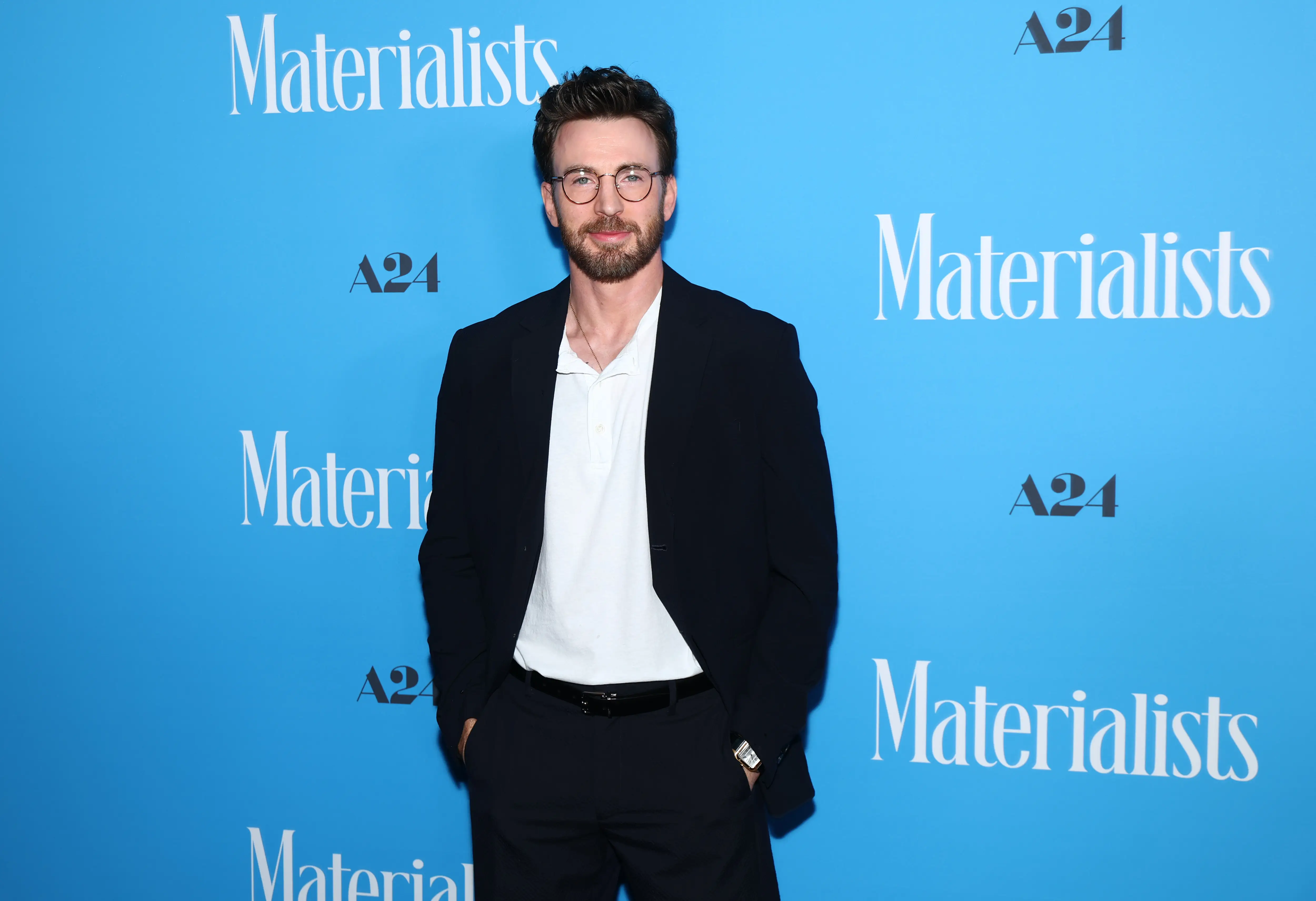 Chris Evans posing.