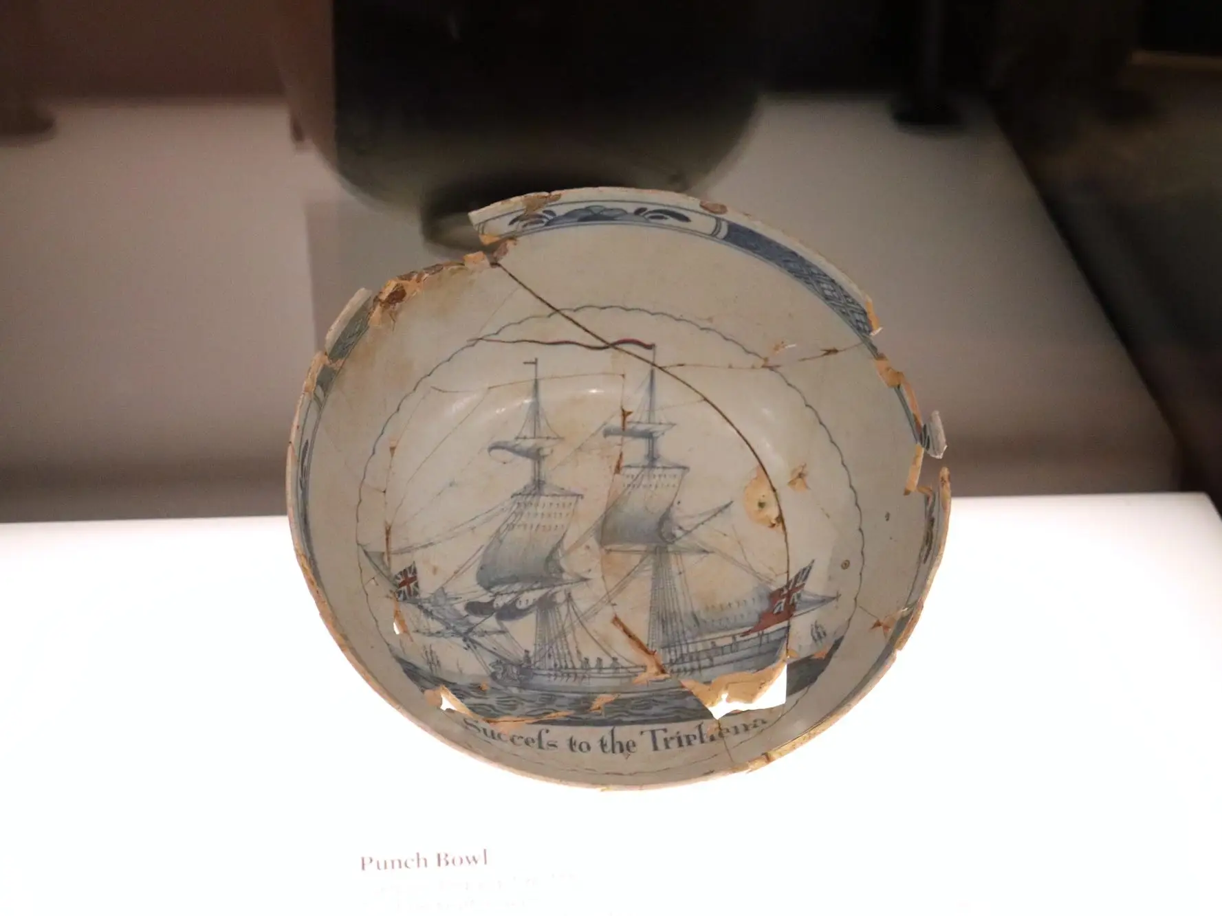 A historic punch bowl at the Museum of the American Revolution.