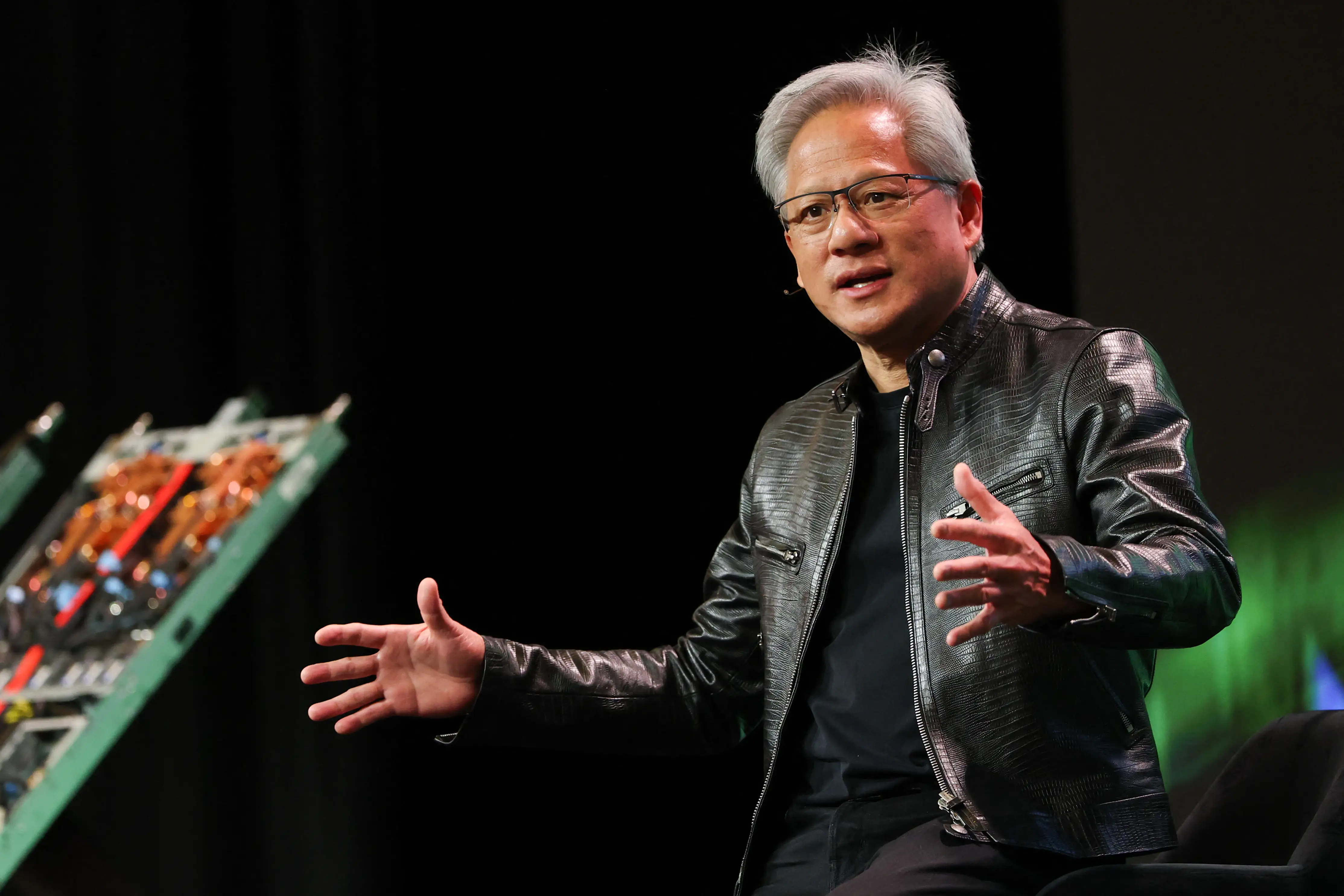Nvidia CEO Jensen Huang is pictured