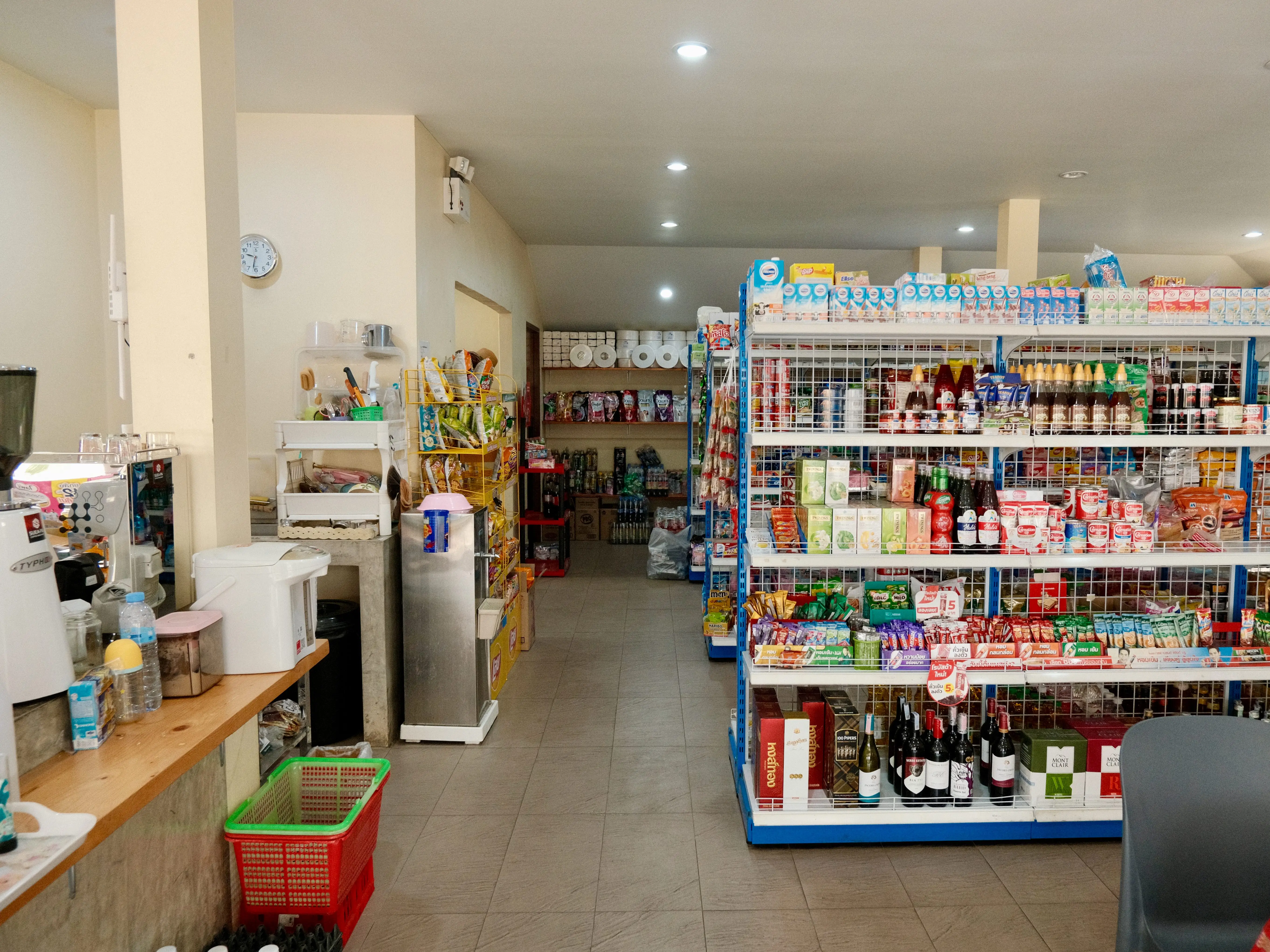 The interiors of the convenience store.