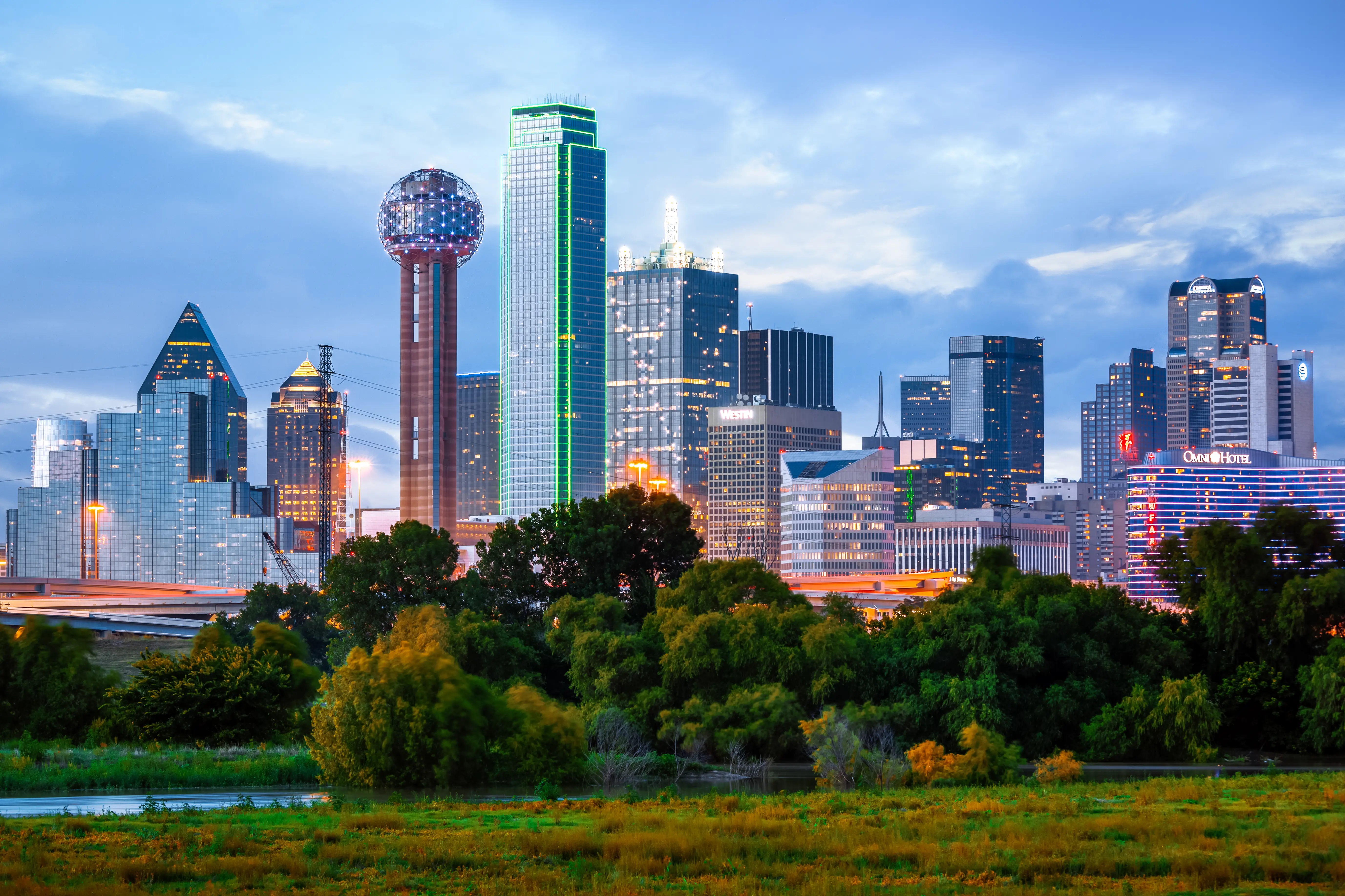 Regency Tower, Bank of America Building, Dallas Skyline, Dallas America