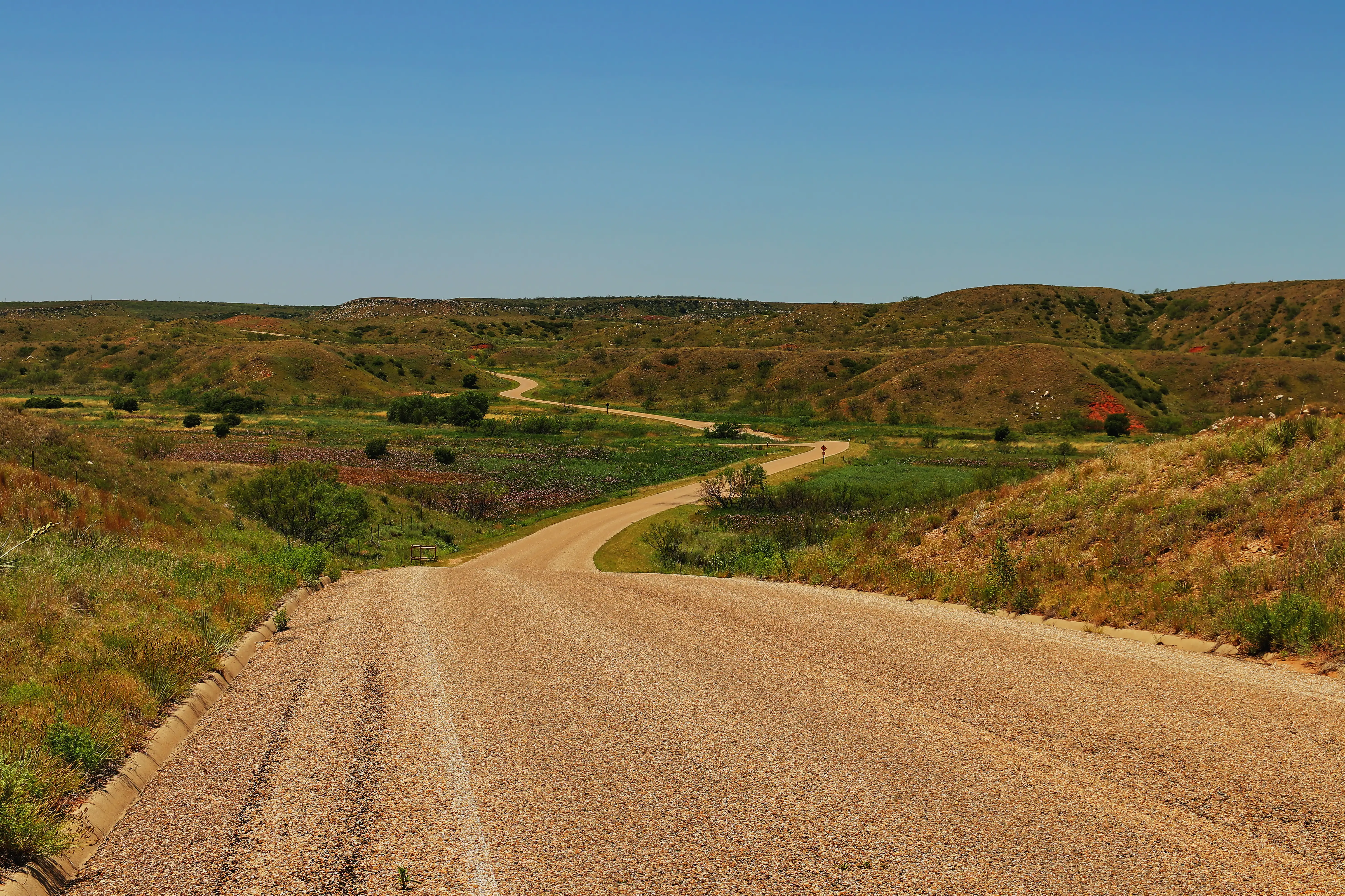 View of rolling mountains in Texas Panhandle