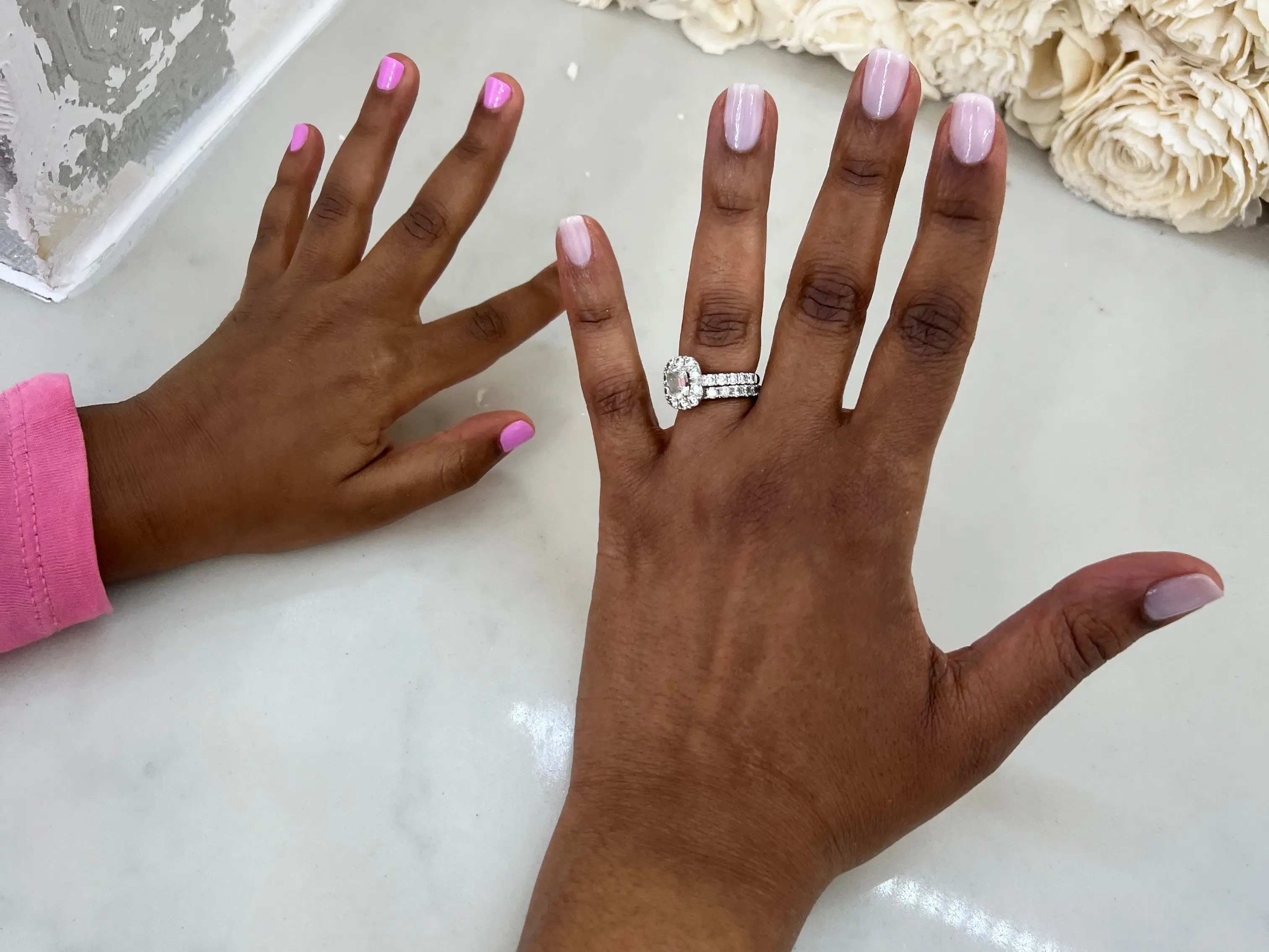 mom and daughter manicures