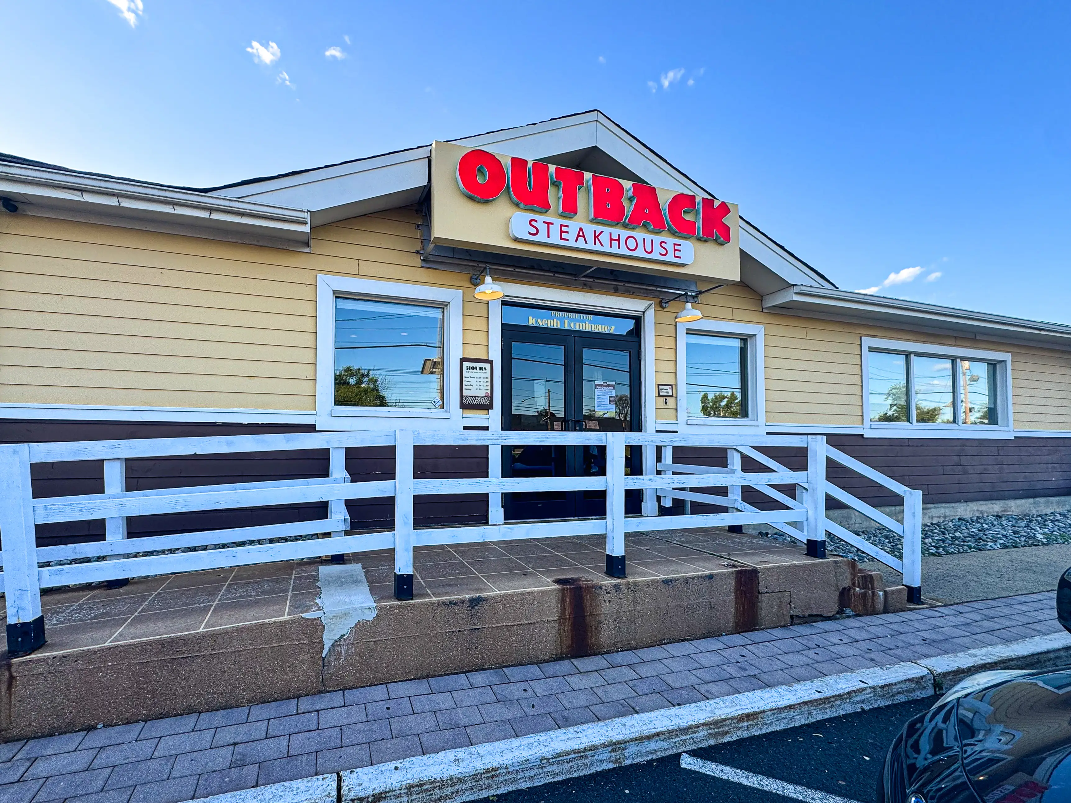The exterior of an Outback Steakhouse.