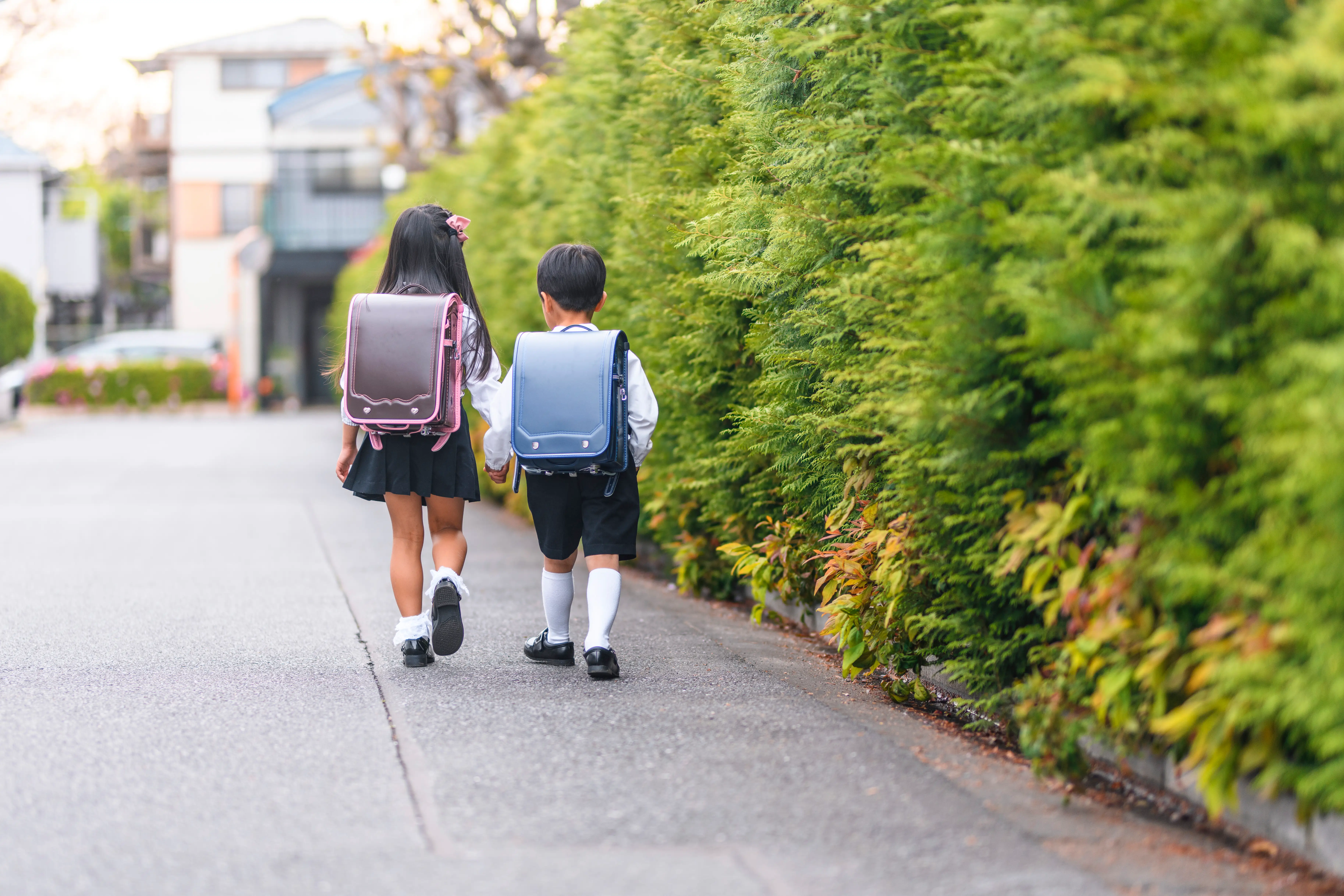 Kids walking to school