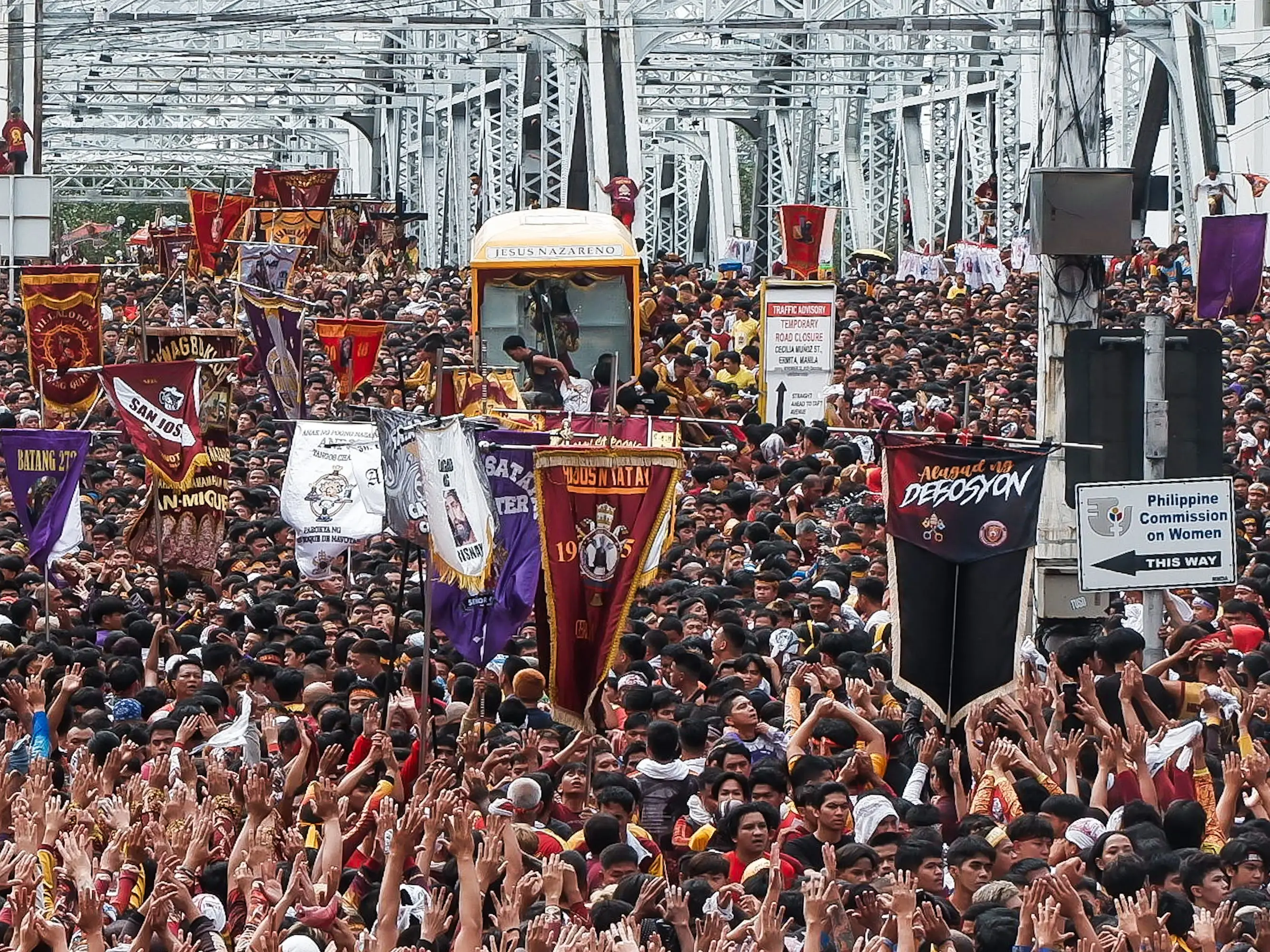 The Feast of the Black Nazarene in Manila, Philippines.