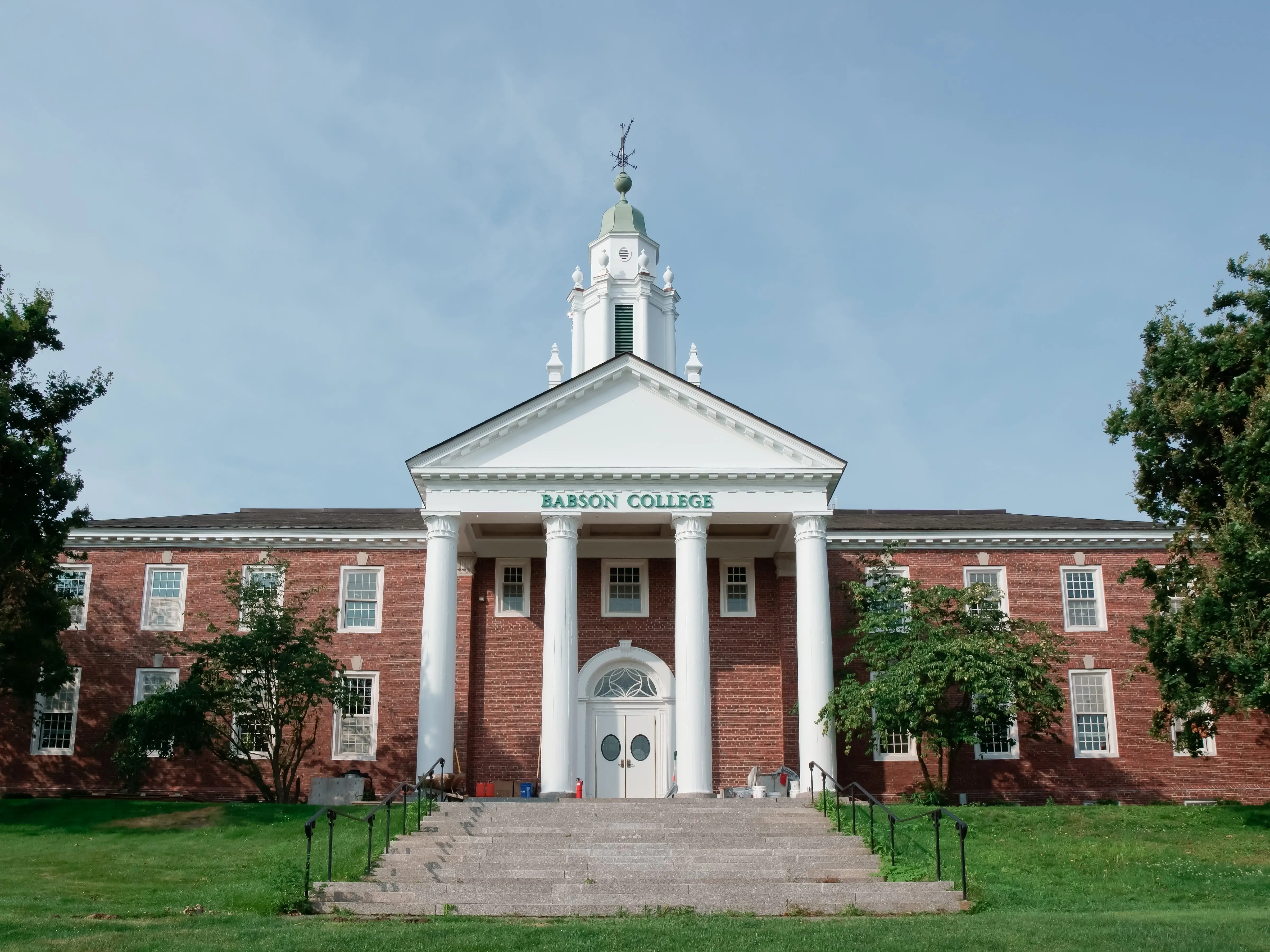 Massachusetts, United States-August 6, 2021: Main campus of Babson College Welleley