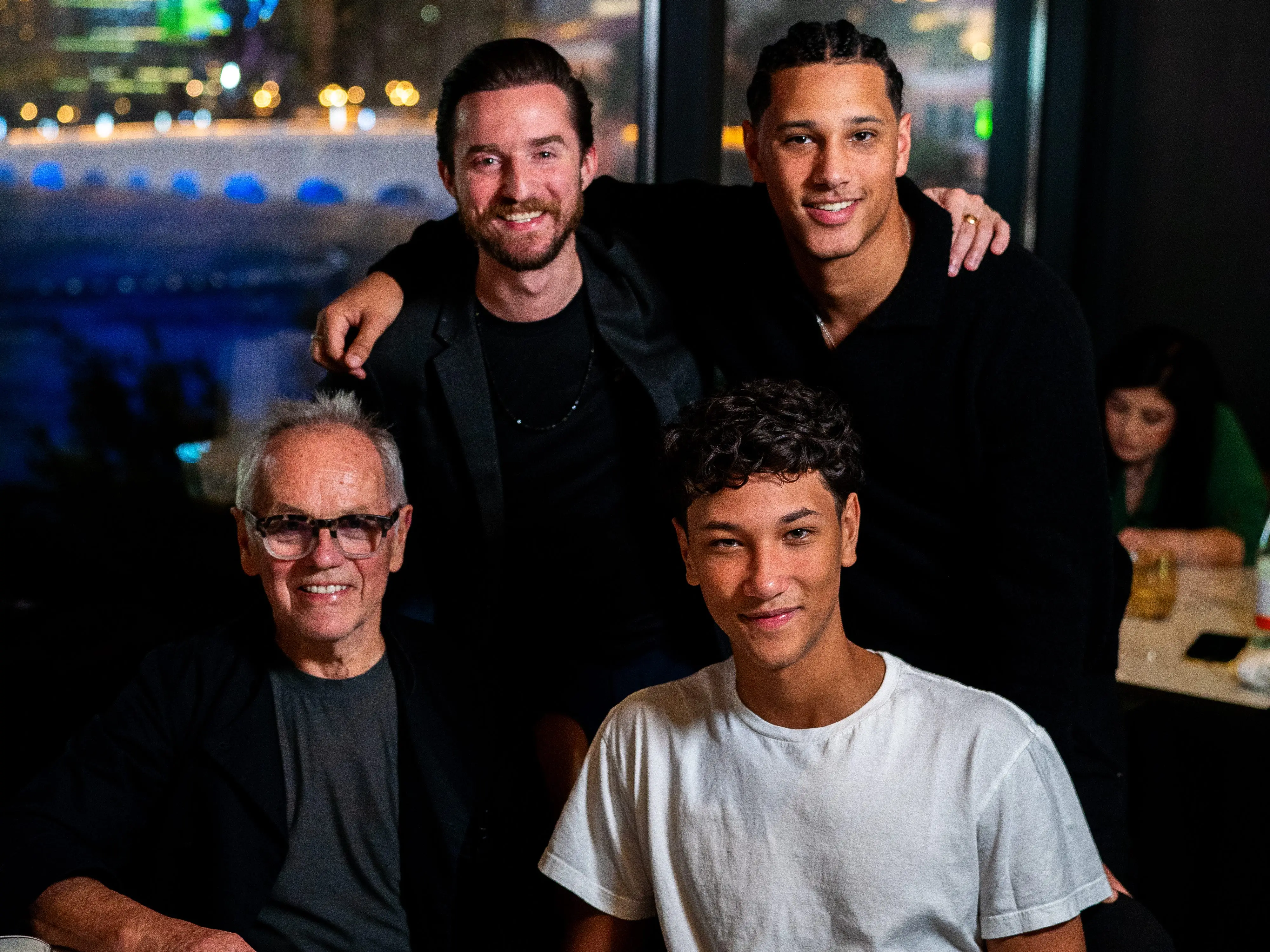 Wolfgang Puck with his sons Byron, Oliver, and Alexander.