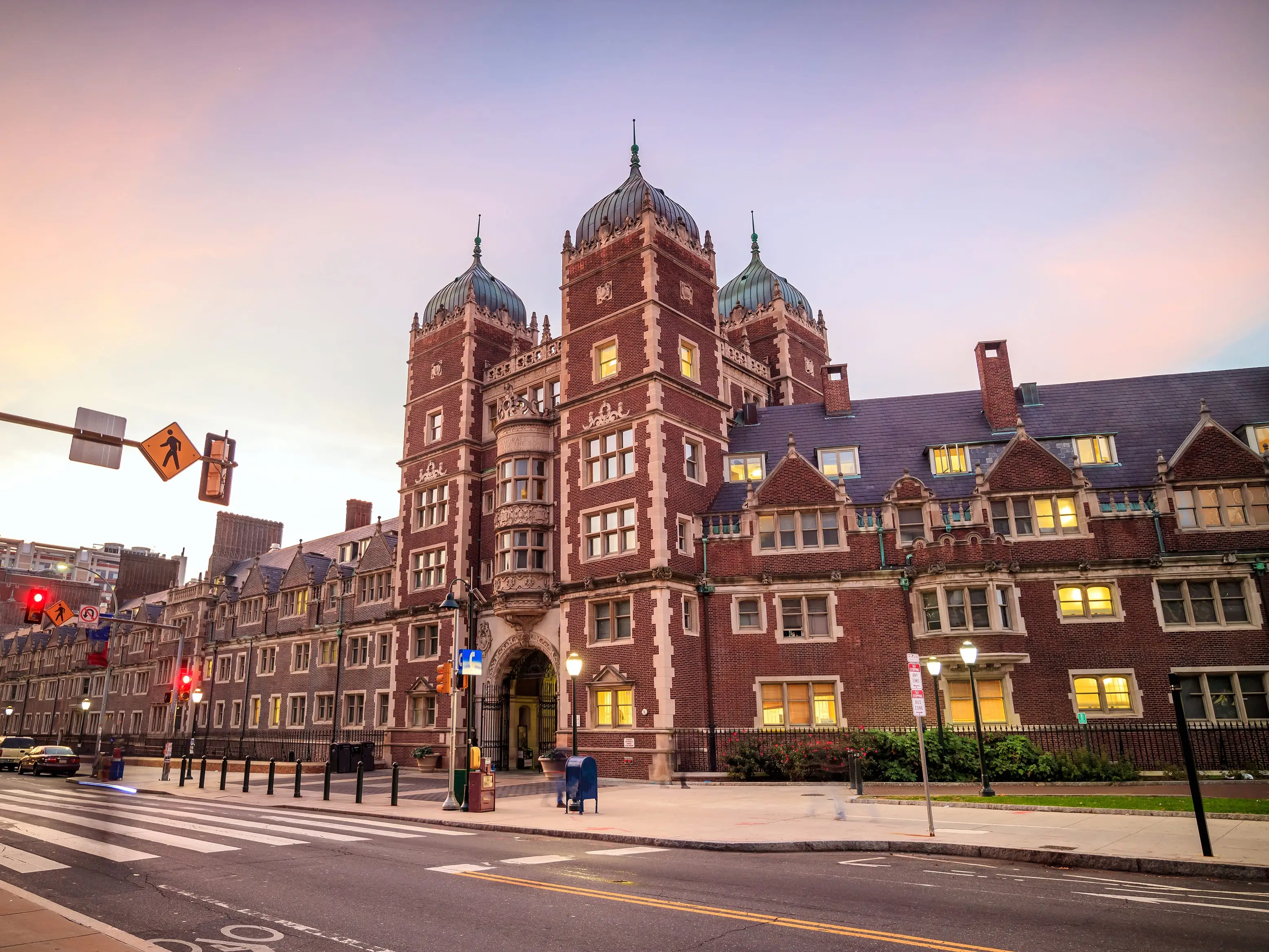 Very old building in the University of Pennsylvania in Philadelphia, Pennsylvania