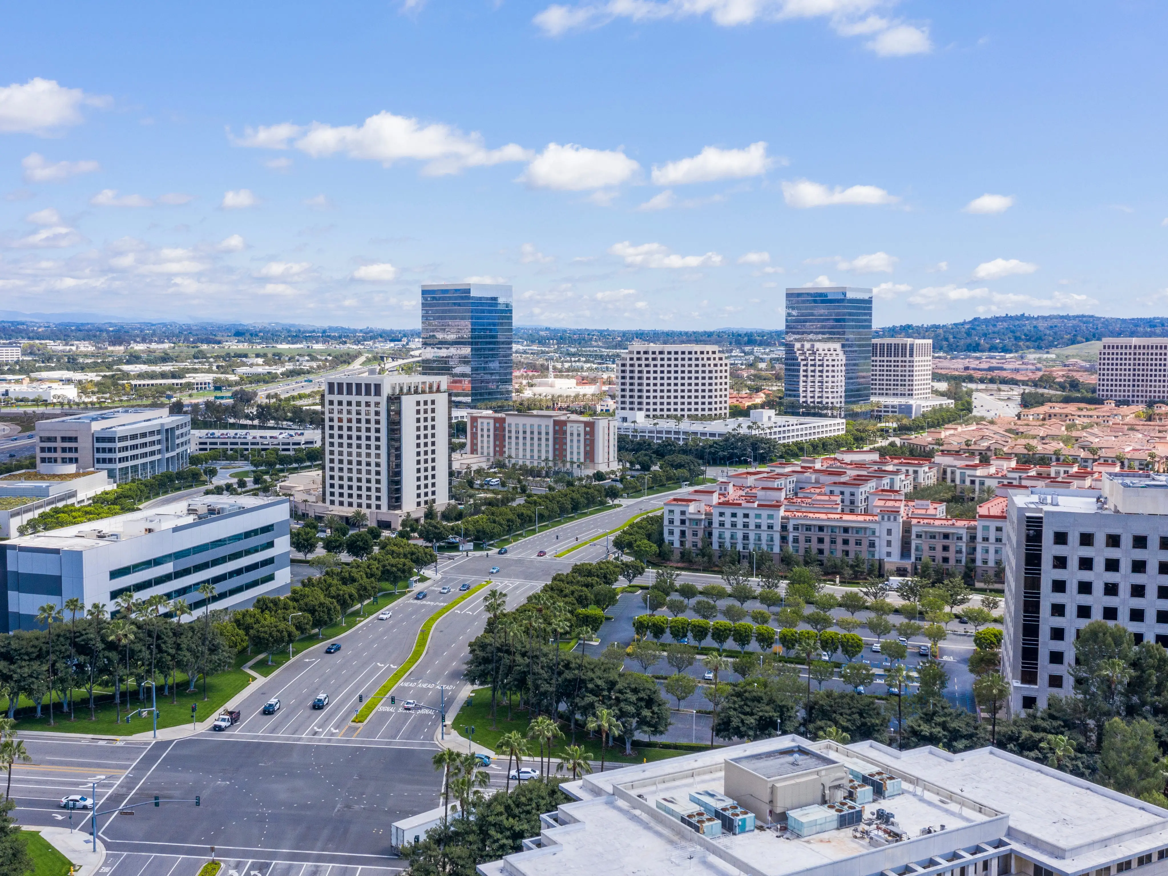 Aerial view of Irvine, California
