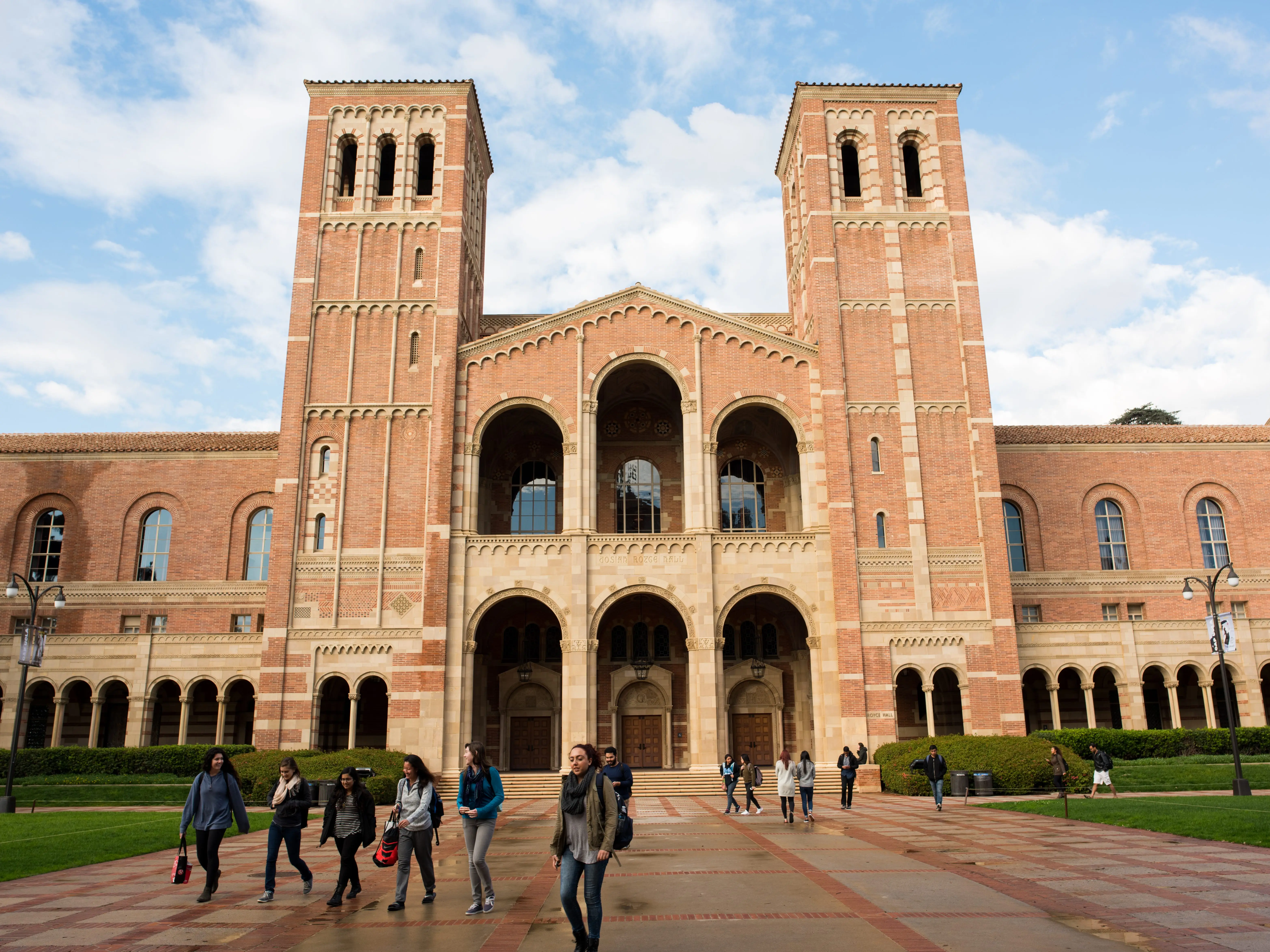 Los Angeles, CA:  January 13, 2017: A view of Royce Hall on the University of California, Los Angeles (UCLA) campus. Royce Hall was completed in 1929.