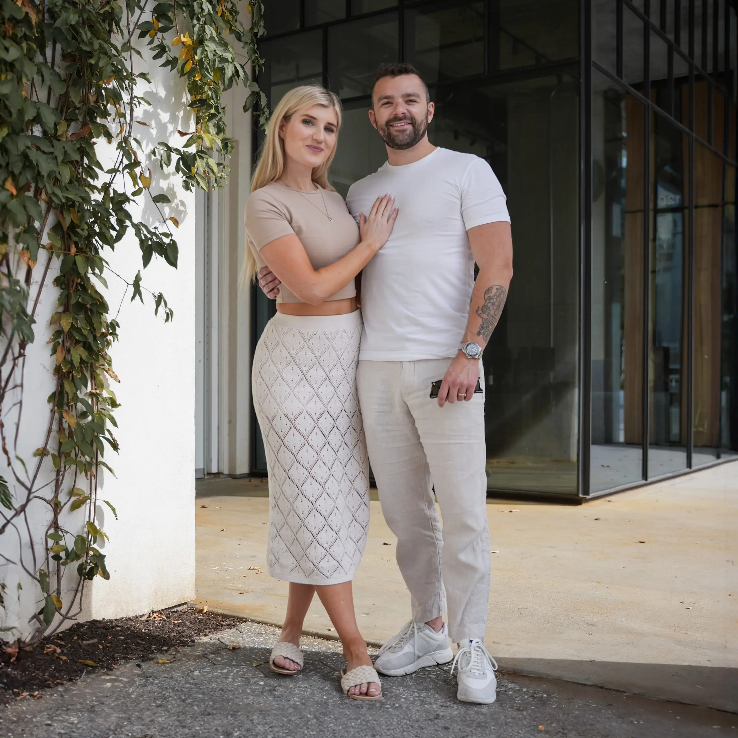 A man and woman posing.