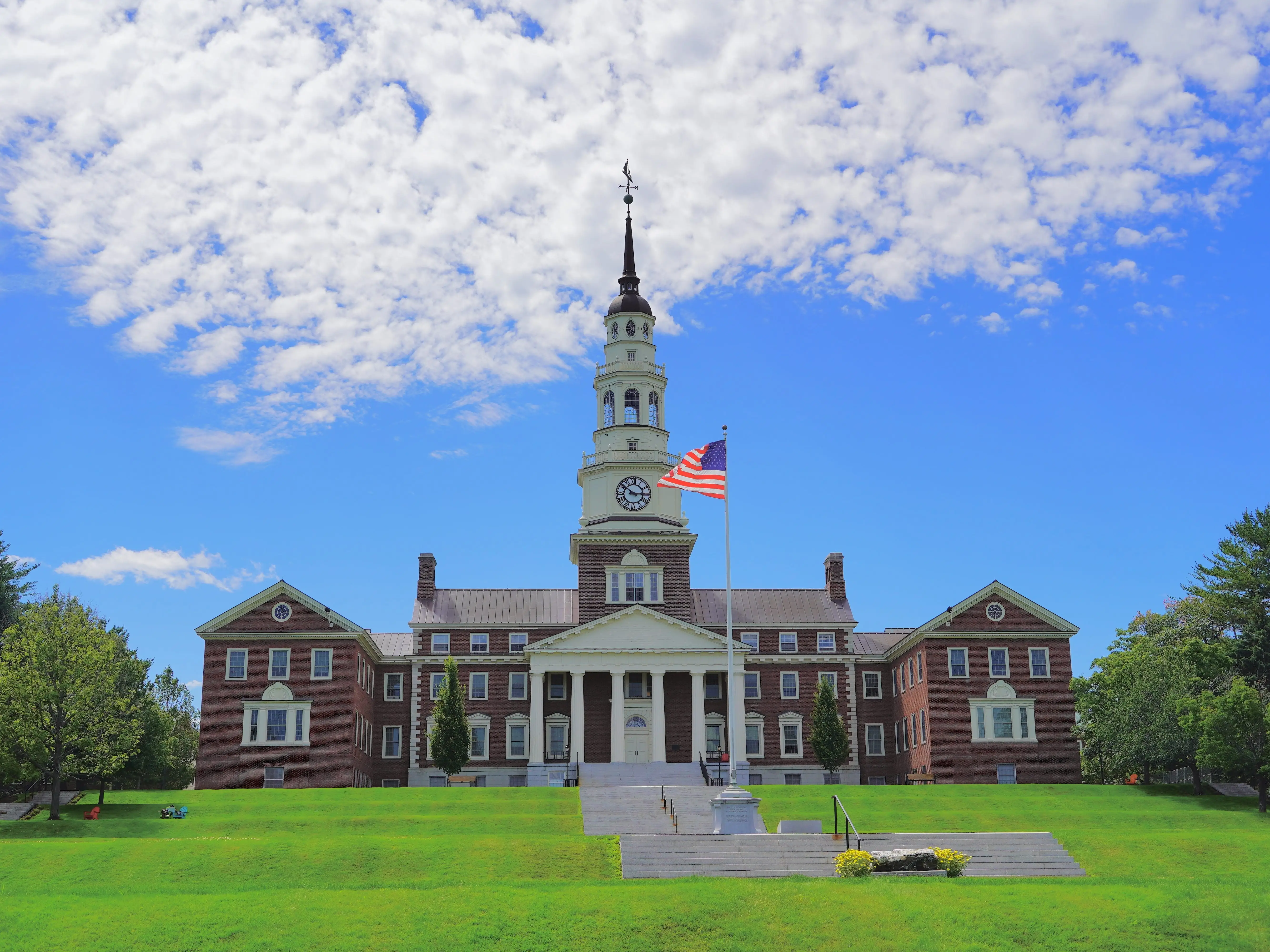 Waterville, Maine, USA - 07 04 2022:  campus of Colby College in Maine, USA