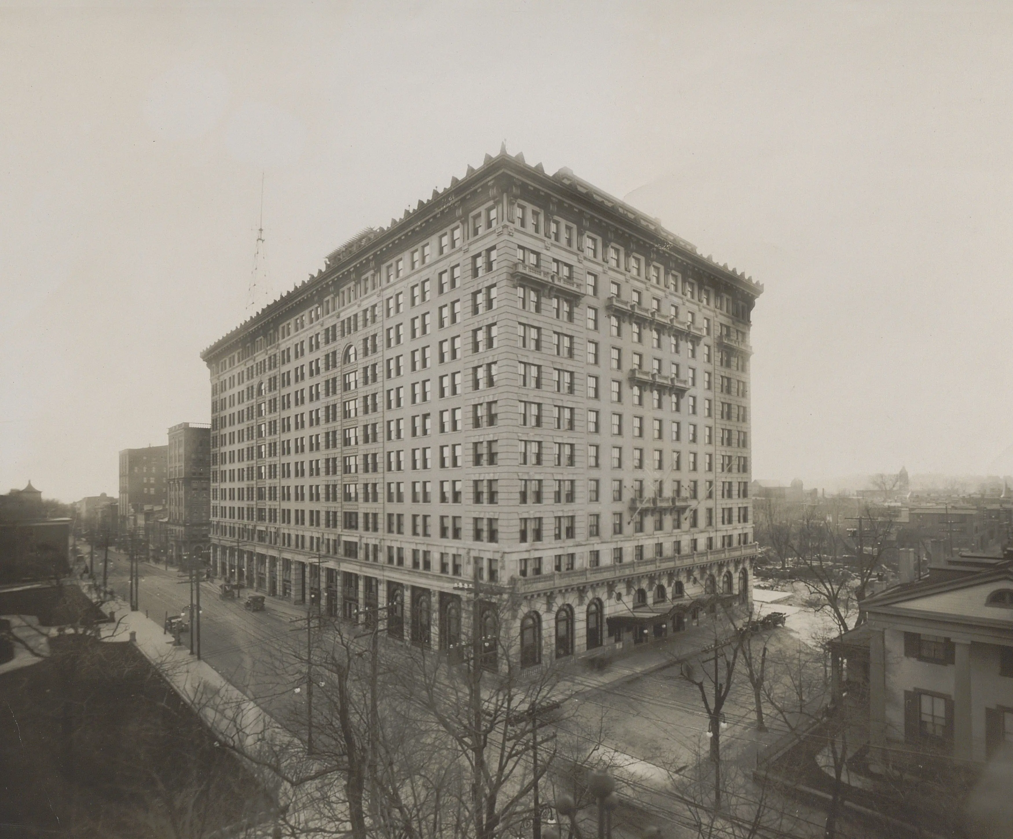 A historic image of Hotel Du Pont.
