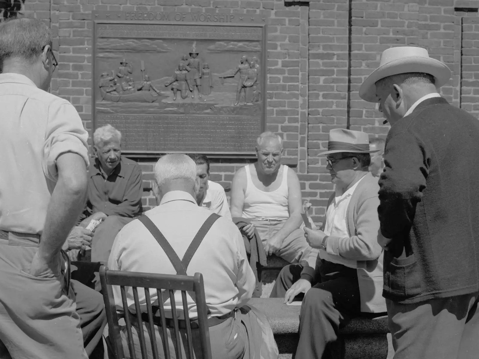 men playing cards boston