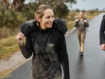 Emily McCarthy wearing GORUCK