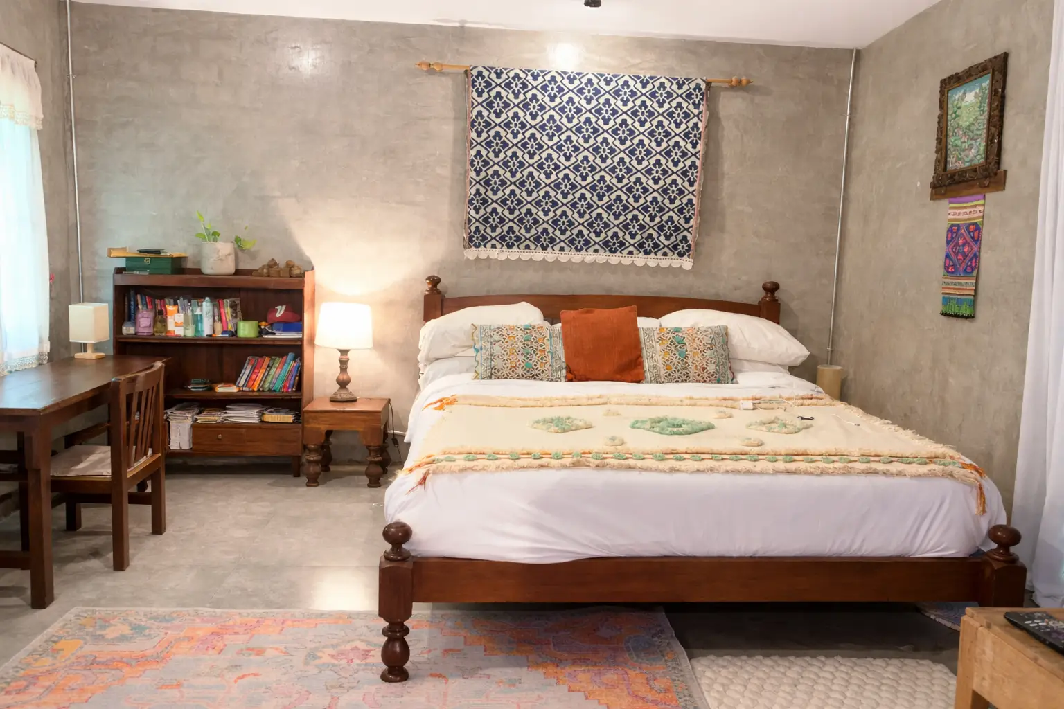 One of the bedrooms in a family home in Chiang Mai.