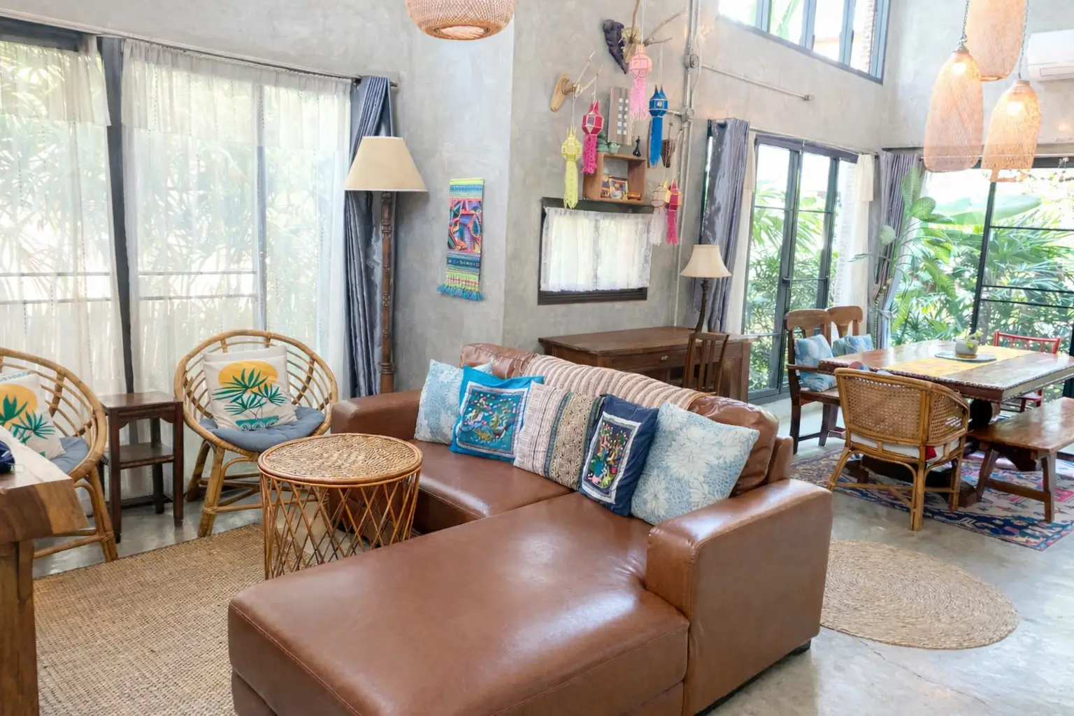 The living room.