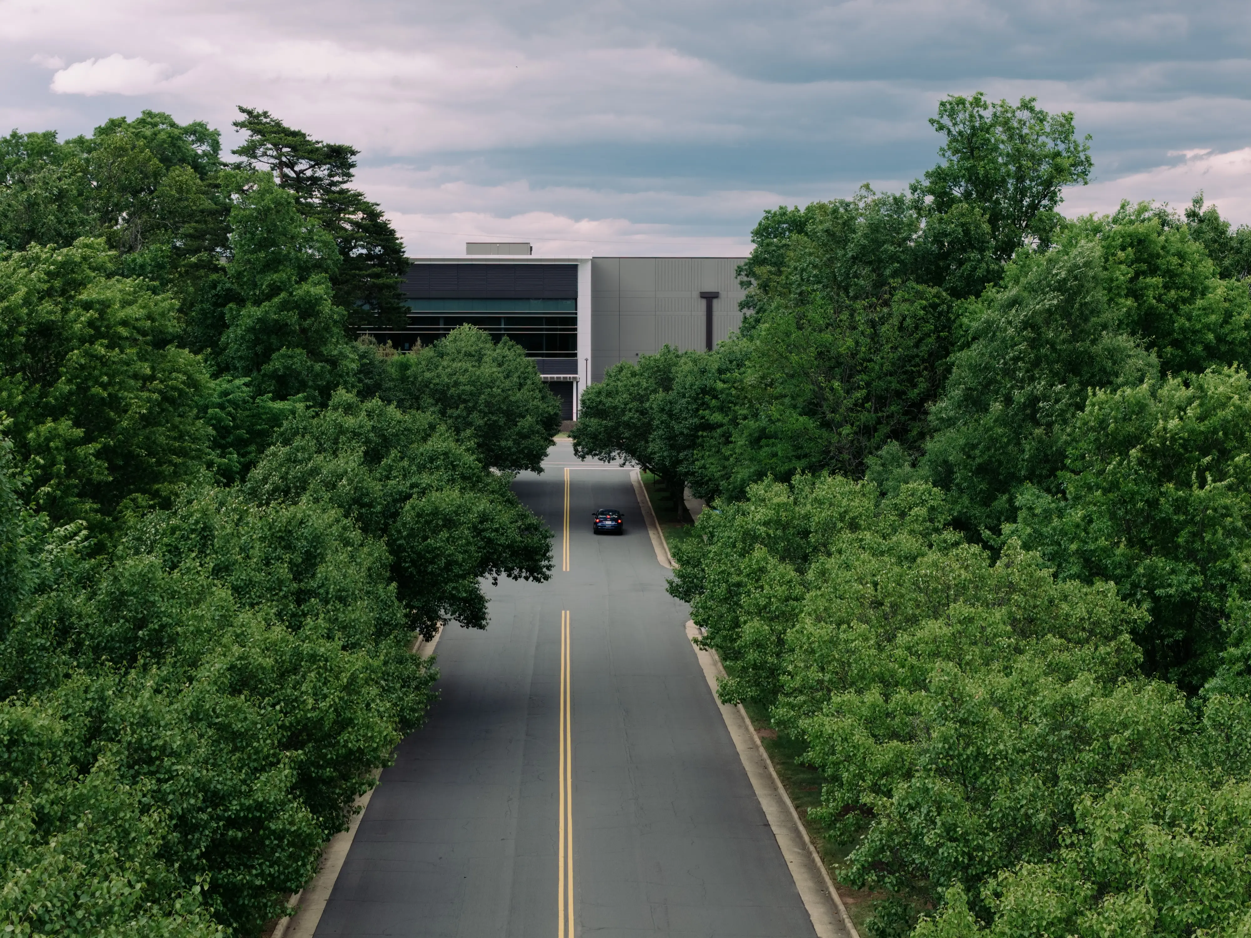 A data center is seen from The Regency, a community in Ashburn, Virginia.