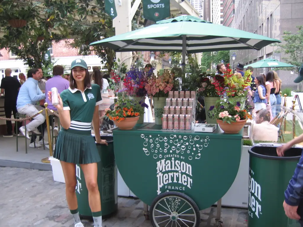 Perrier freebie cart