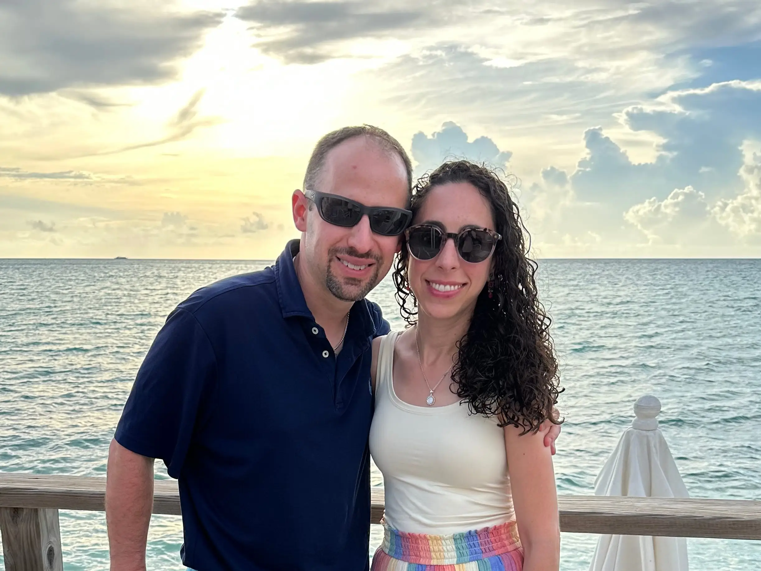 The author and her husband.