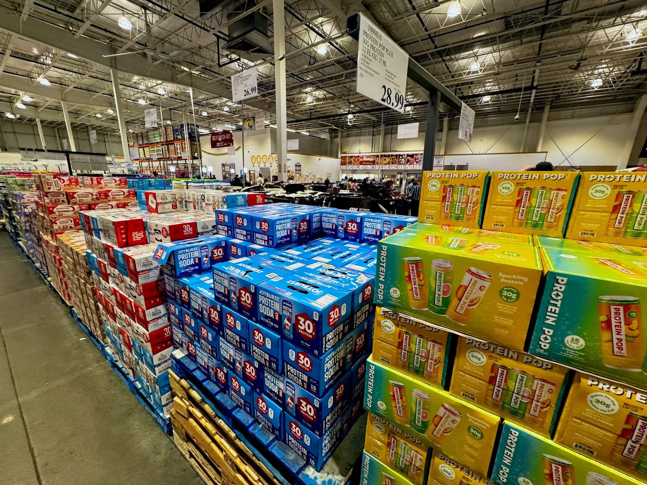 Protein sodas for sale at Costco.