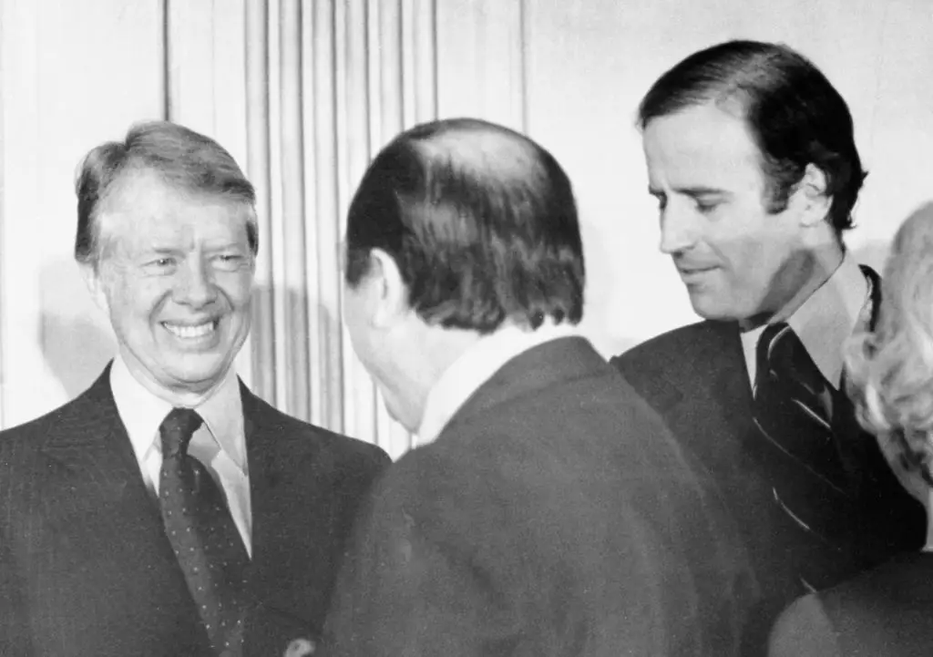 Jimmy Carter and Joe Biden at Hotel Du Pont in 1978.