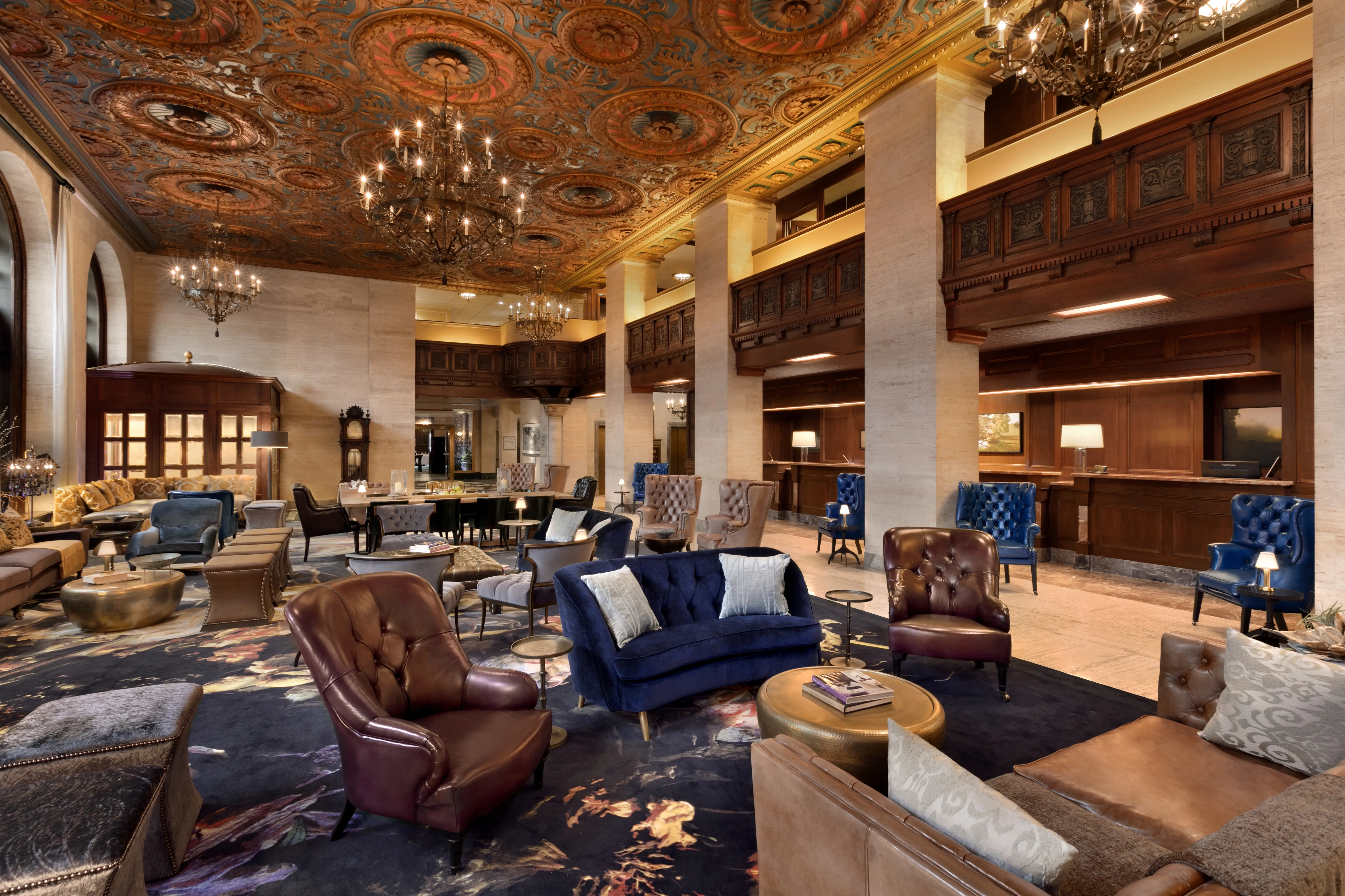 The lobby of Hotel Du Pont.
