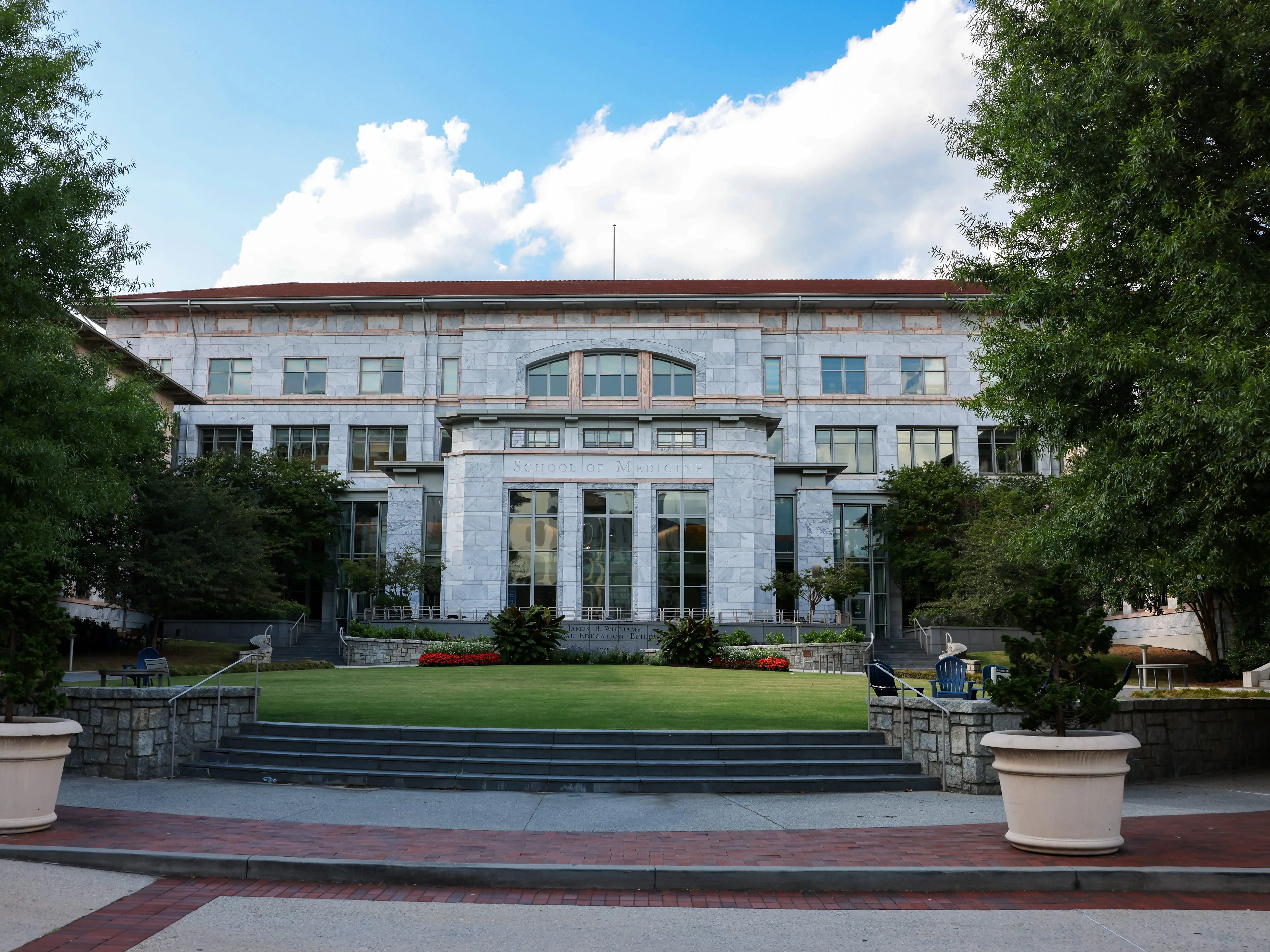 Atlanta, Georgia, USA - Jul 4, 2024: the building of the School of Medicine on Emory University's Atlanta campus
